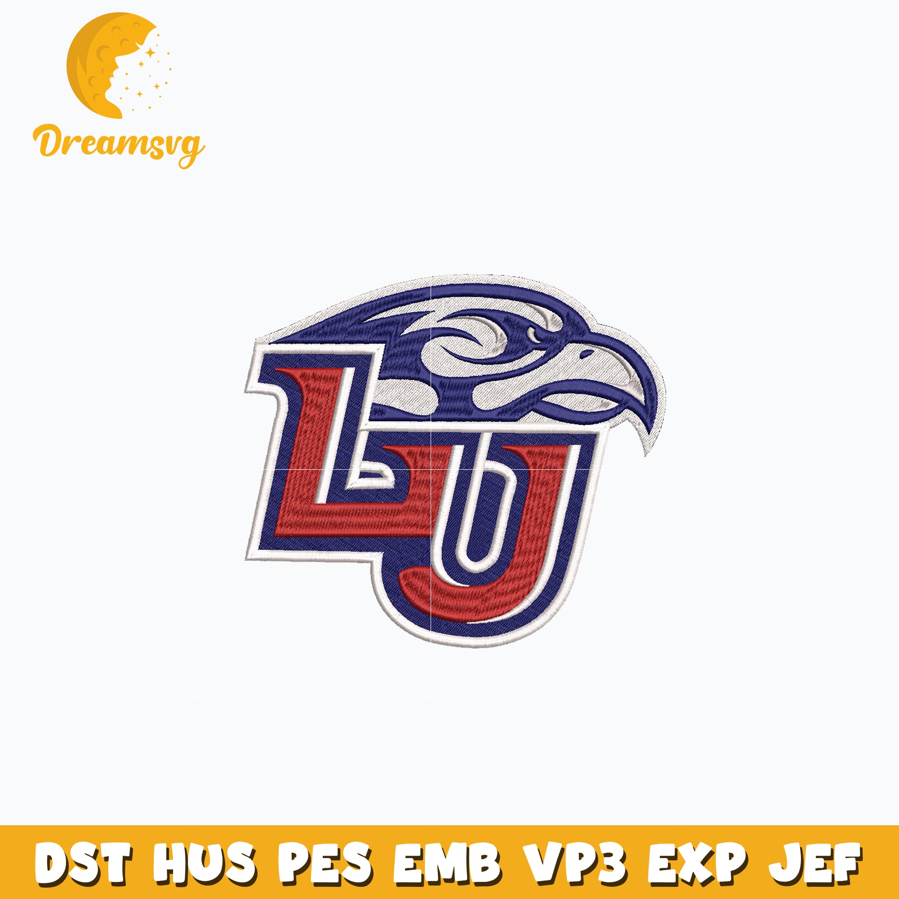 Liberty Flames Logo embroidery design