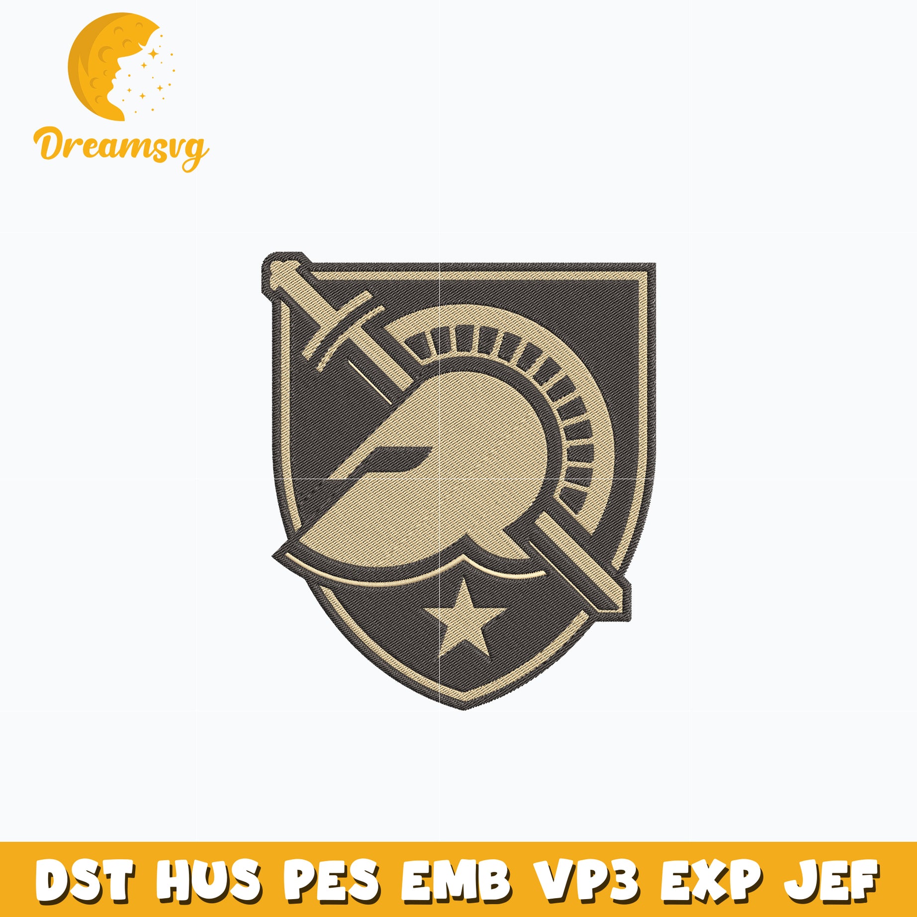 Army Black Knights embroidery design