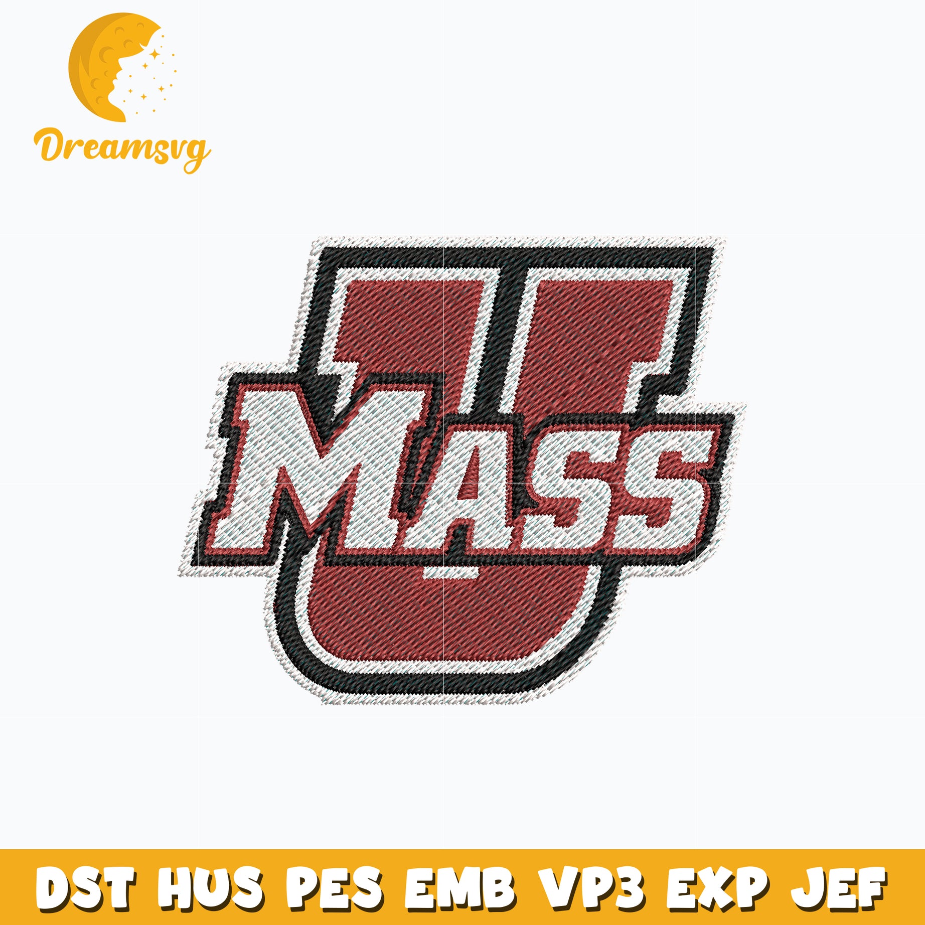 UMass Minutemen logo embroidery design