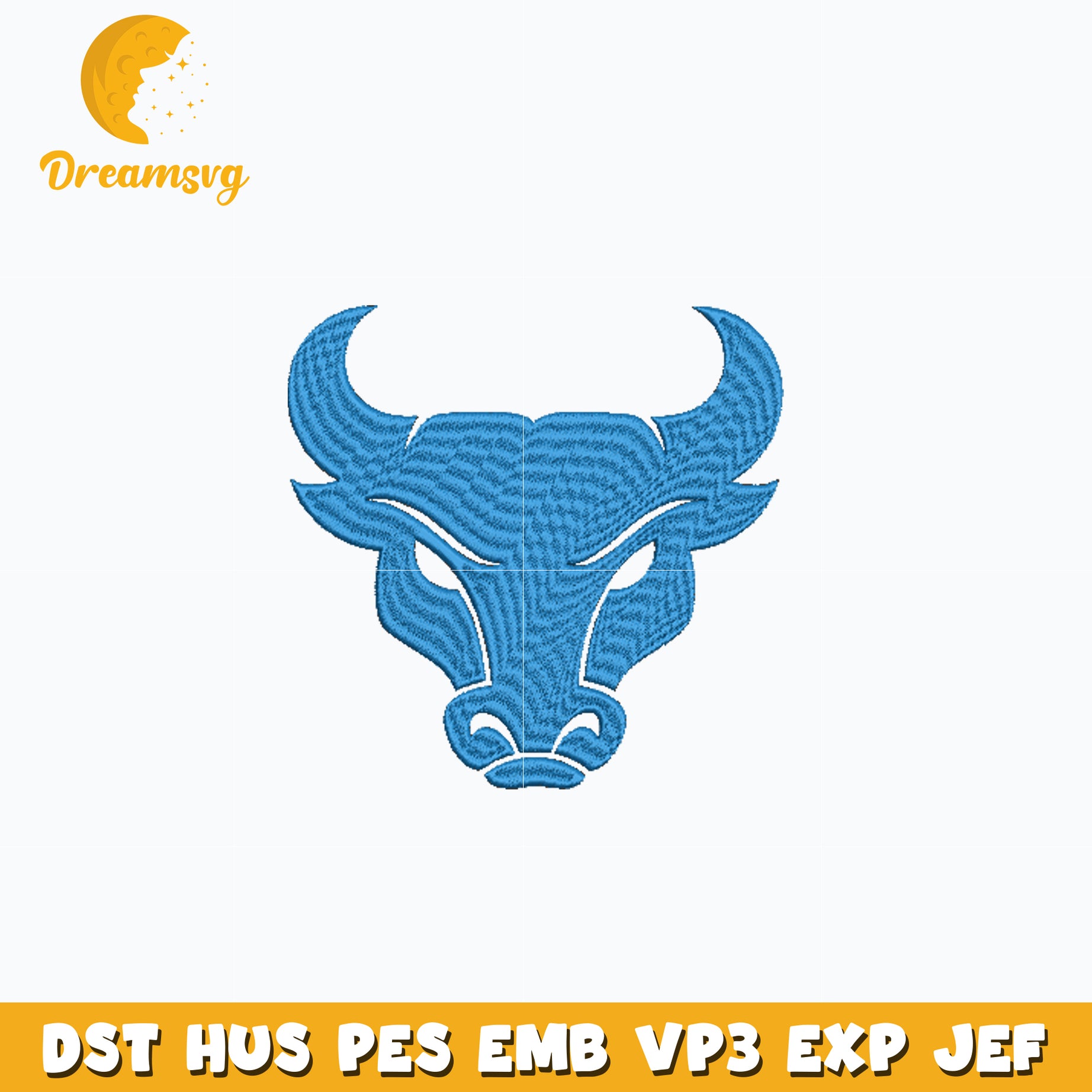 Buffalo Bulls logo embroidery design