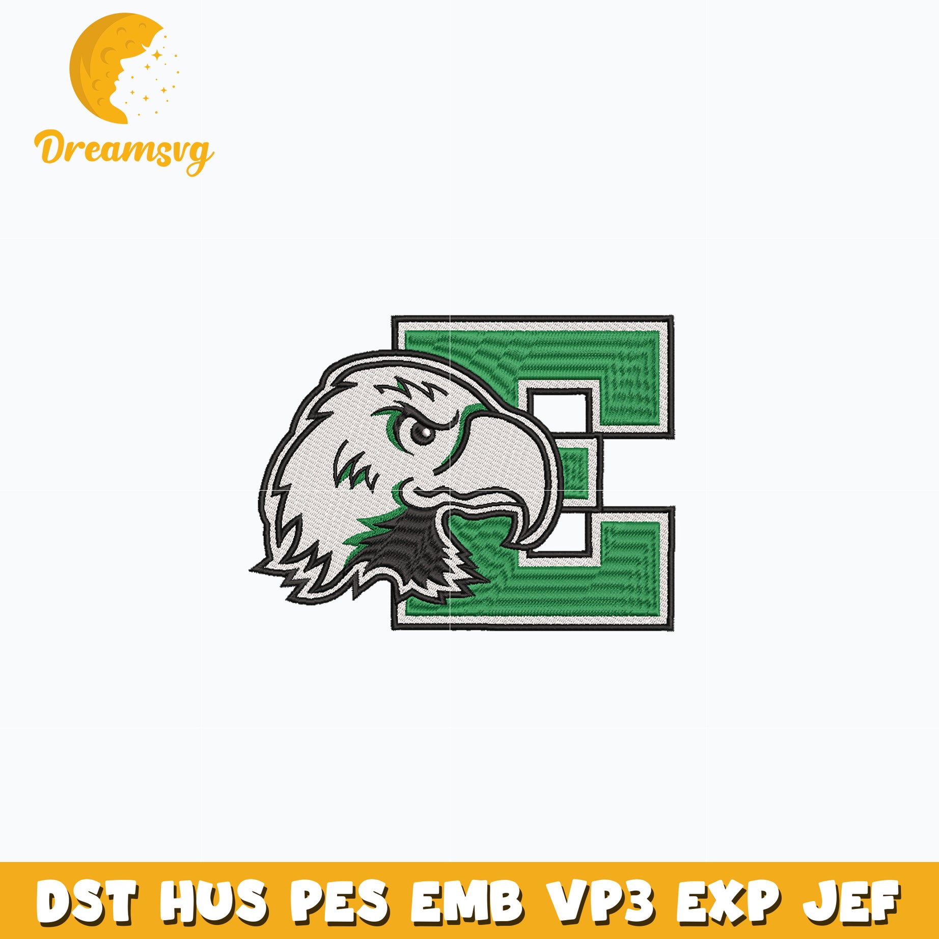 Eastern Michigan logo embroidery design