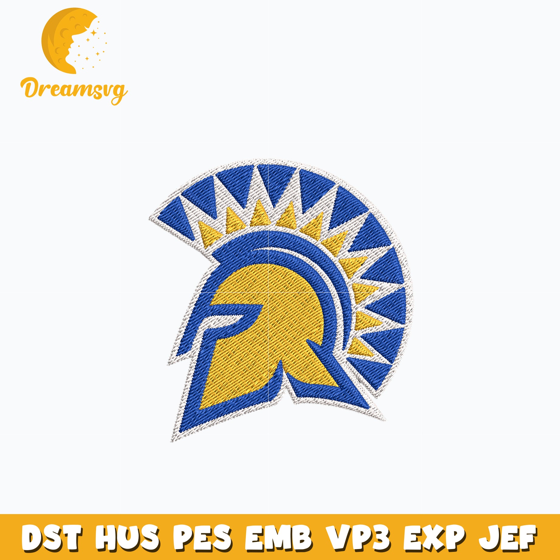 San jose state logo embroidery design