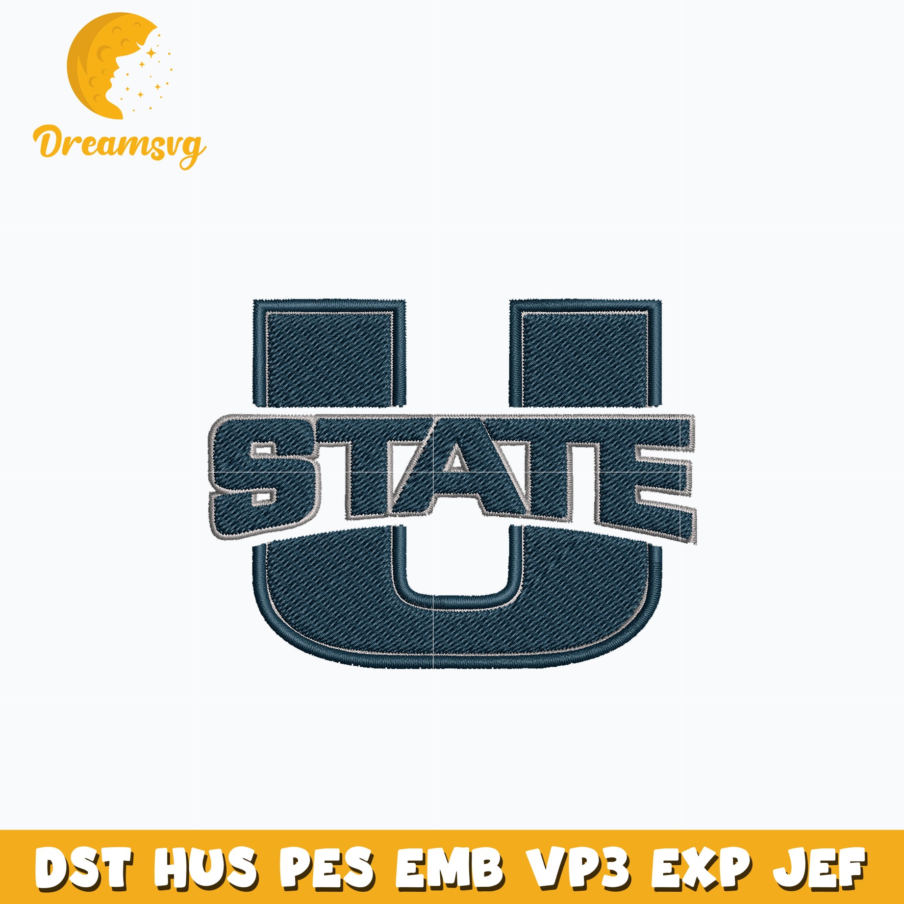 Utah state logo embroidery design