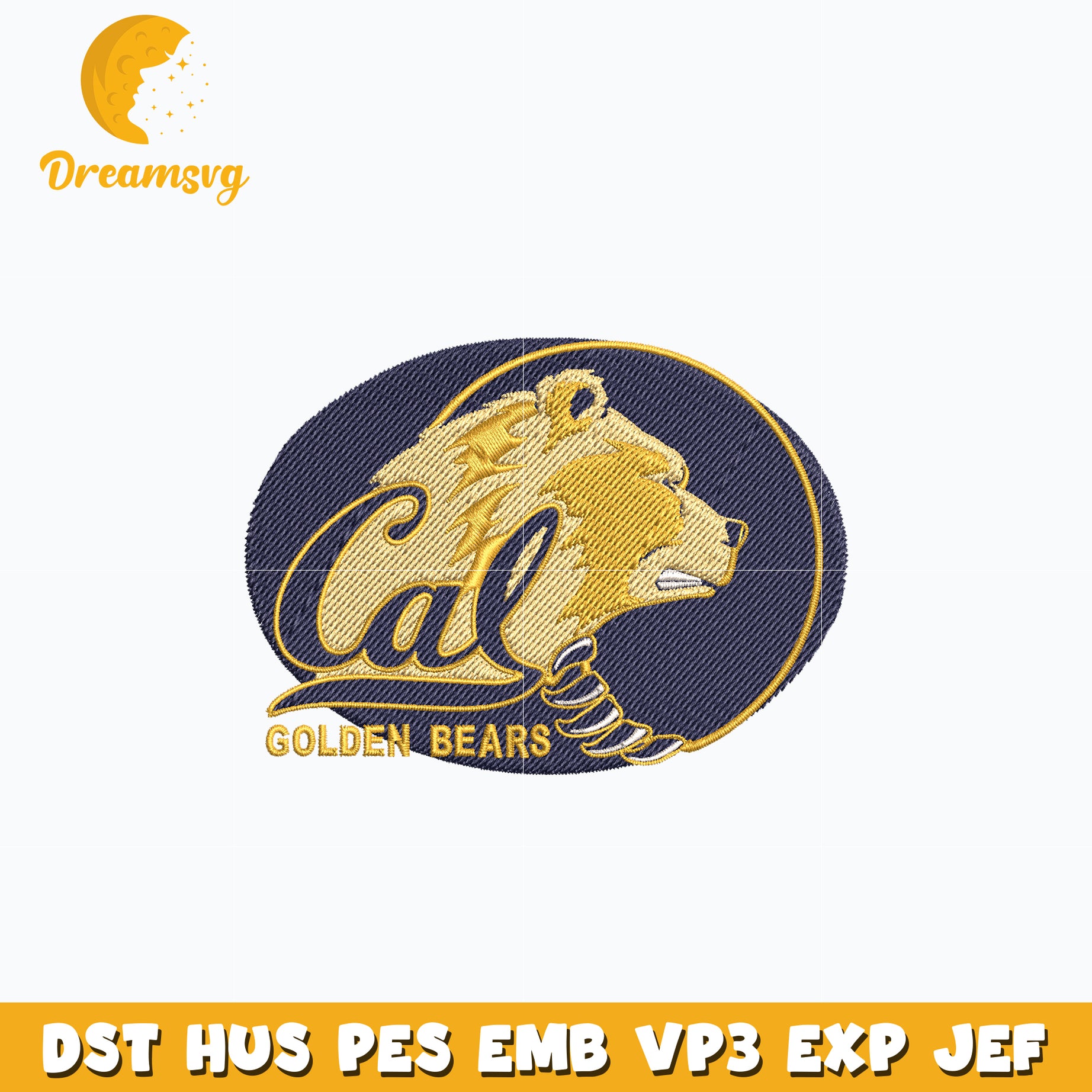 Cal Golden Bears logo embroidery design