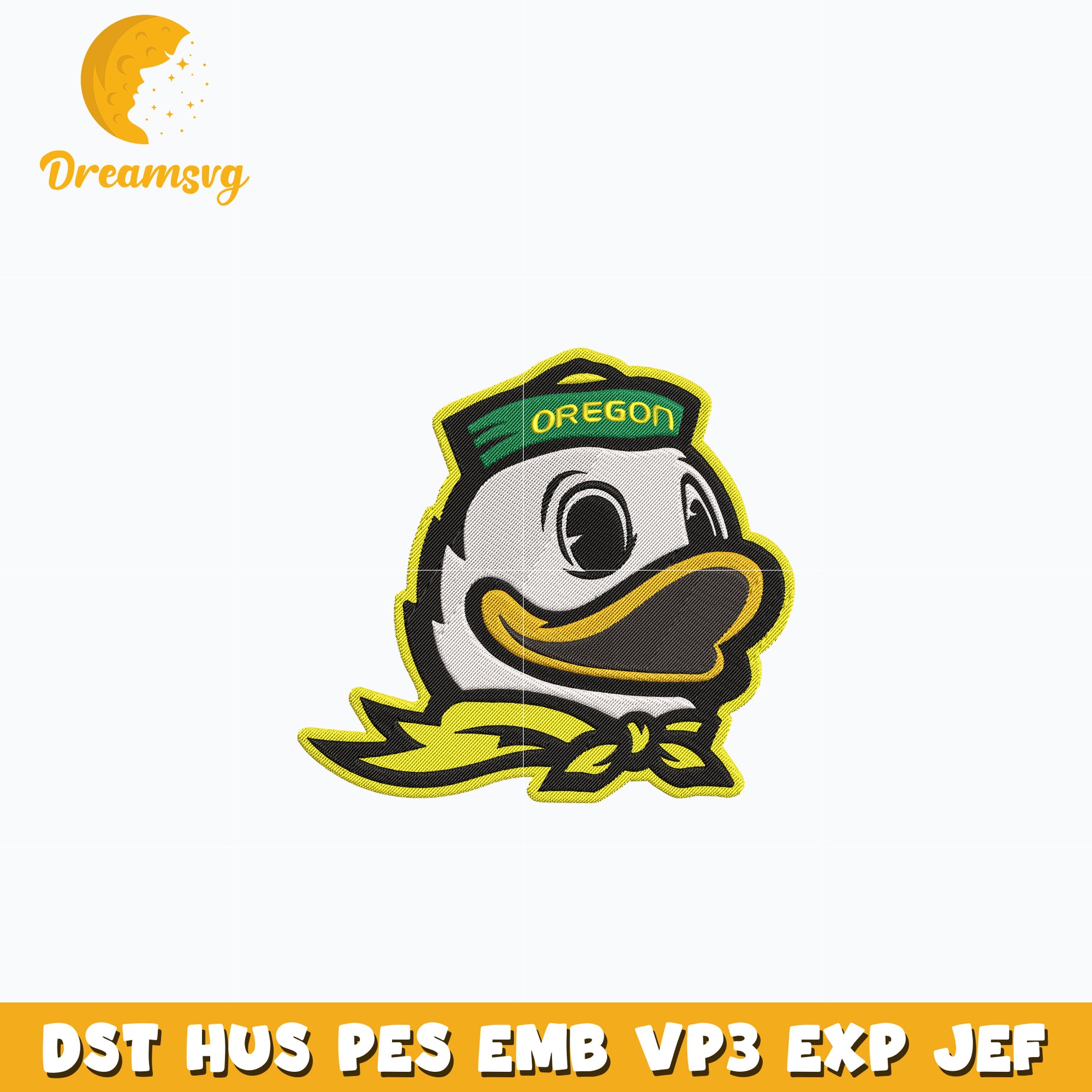 Oregon Ducks Mascot logo embroidery design