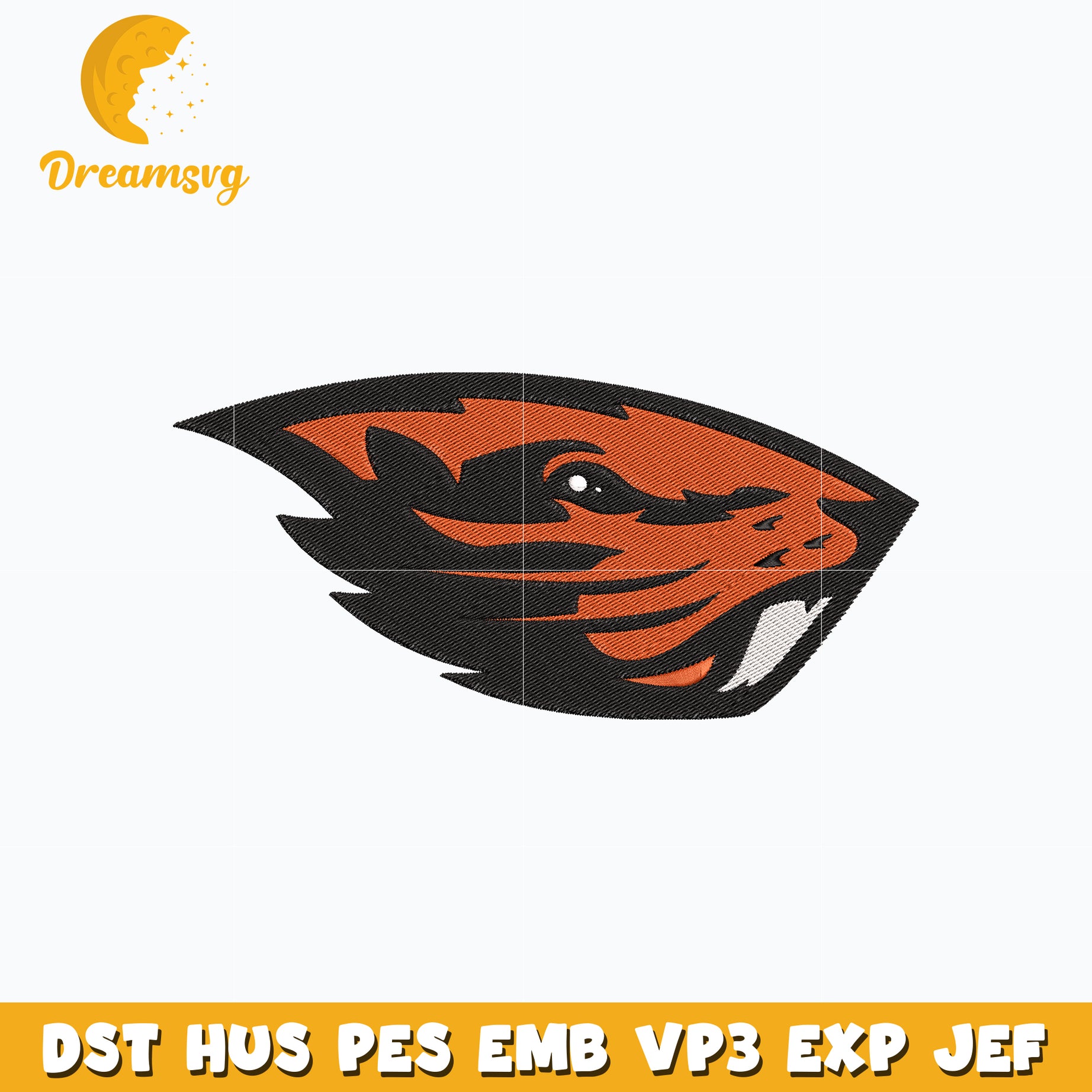 Oregon State Beavers logo embroidery design