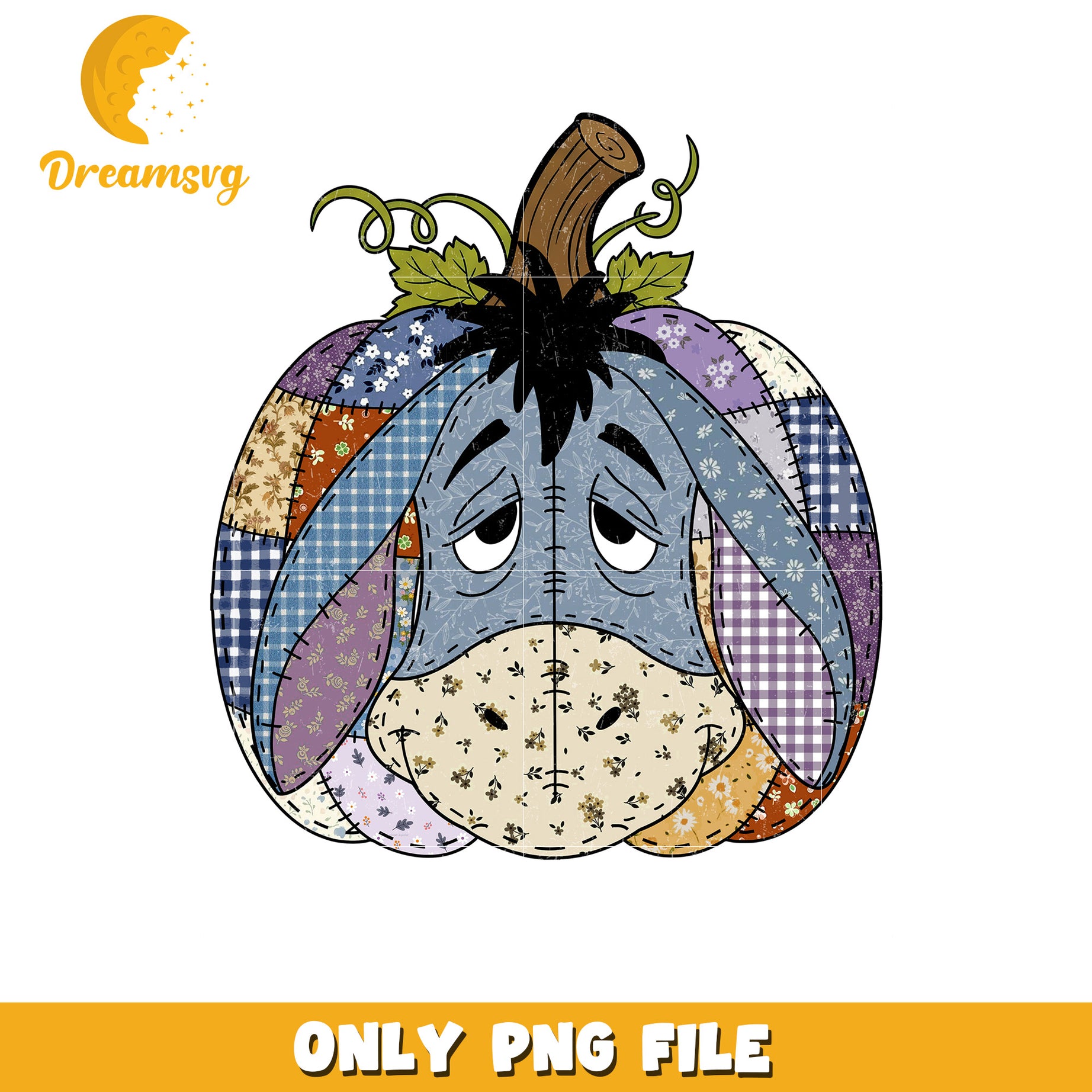 EEyore pumpkin design png, halloween cartoons png, spirit halloween png