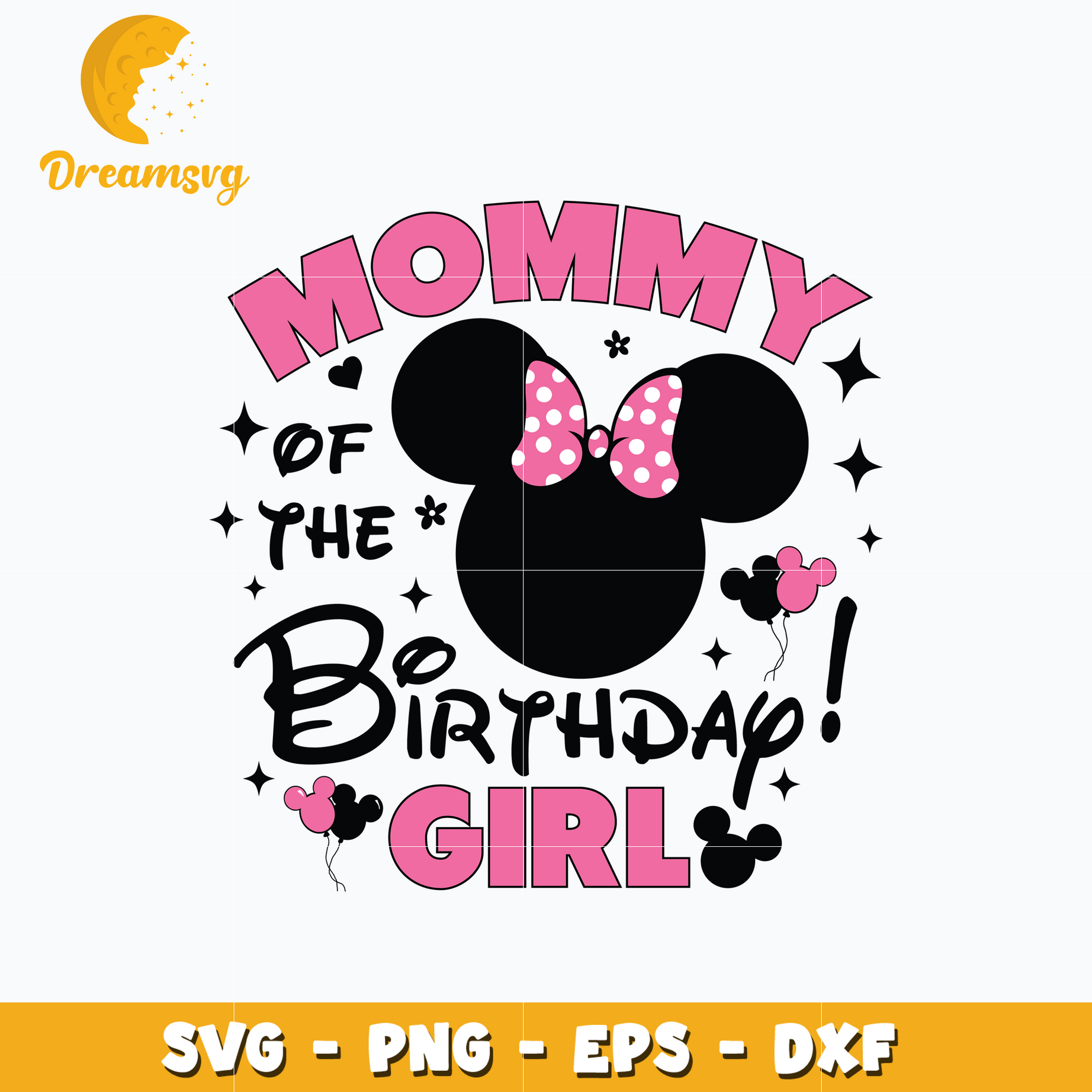 Minnie pink mommy of the birthday girl svg
