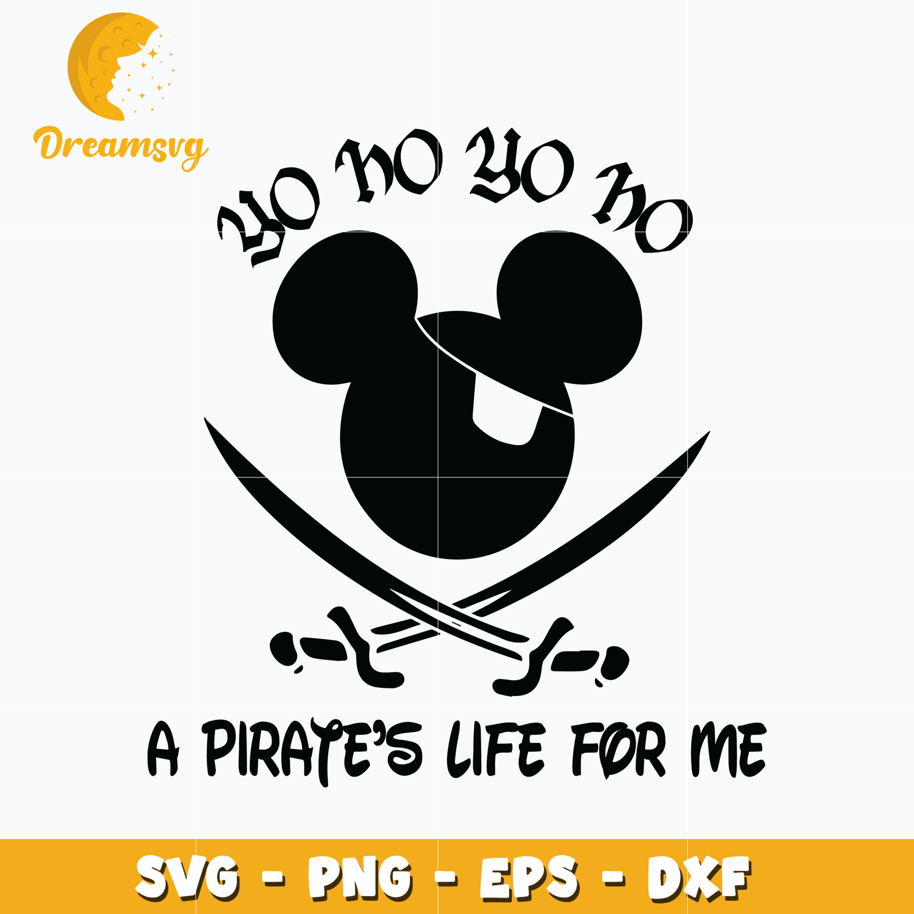 Mickey head a pirates life svg