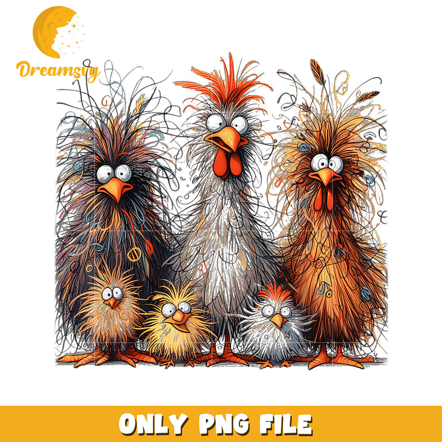 Eagerlys Colorful Funny Chicken Art png, funny jokes​ png, funny chicken png