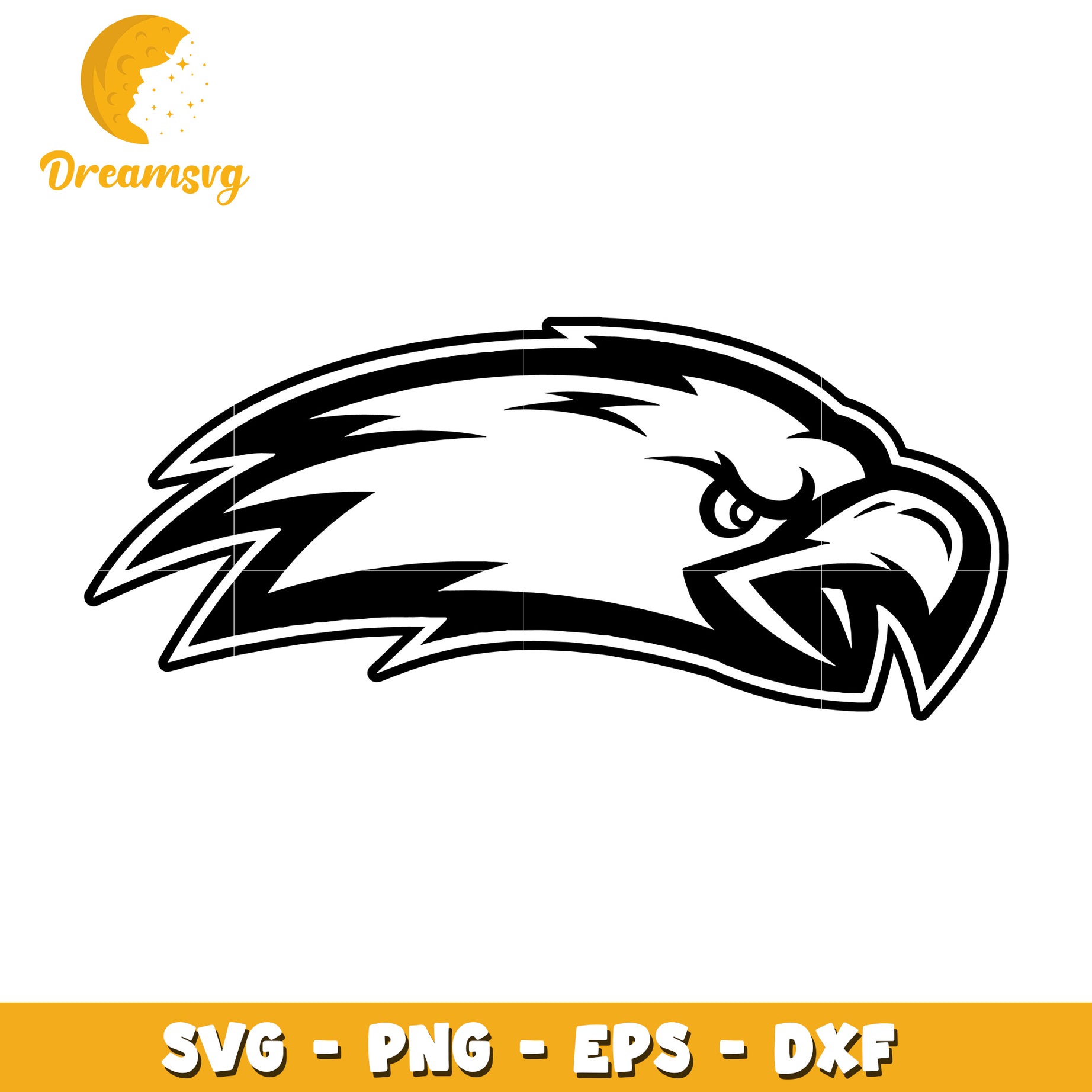 Eagle Head Logo SVG Design Ideal for Sports and Crafts Use