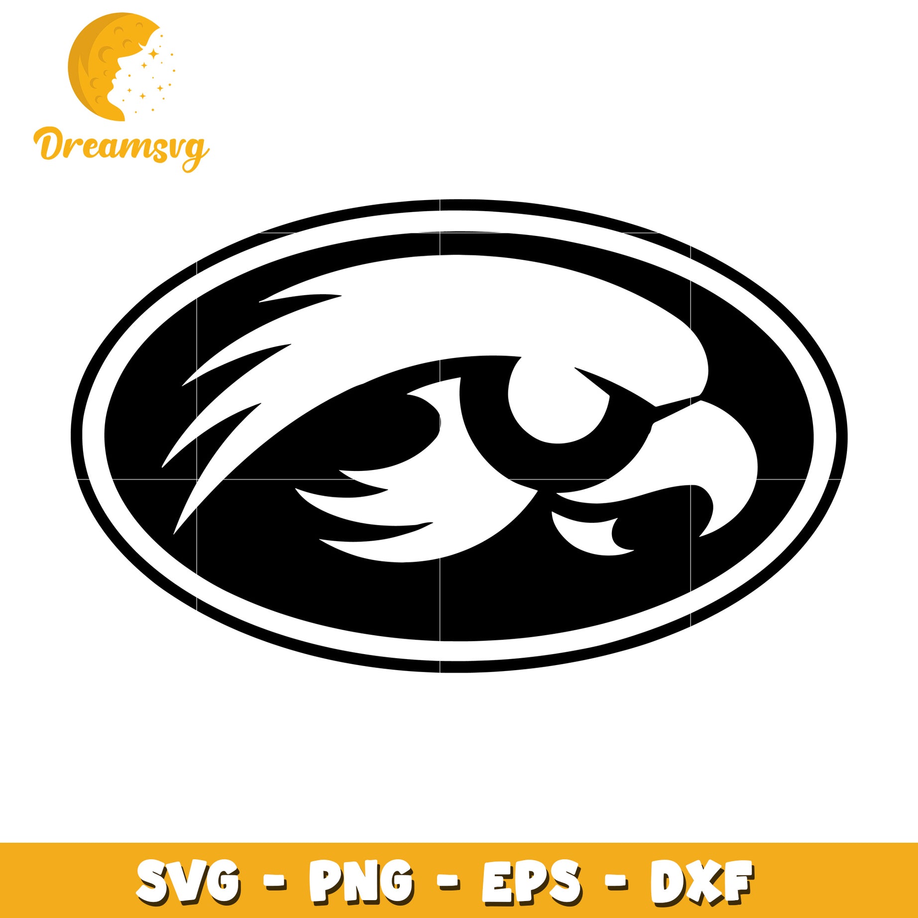 Eagle Head SVG Cut File PNG EPS DXF