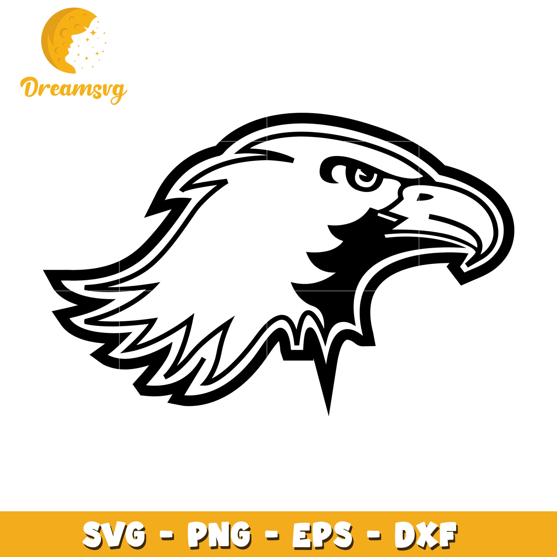 Eagle Head SVG PNG EPS DXF Cut File