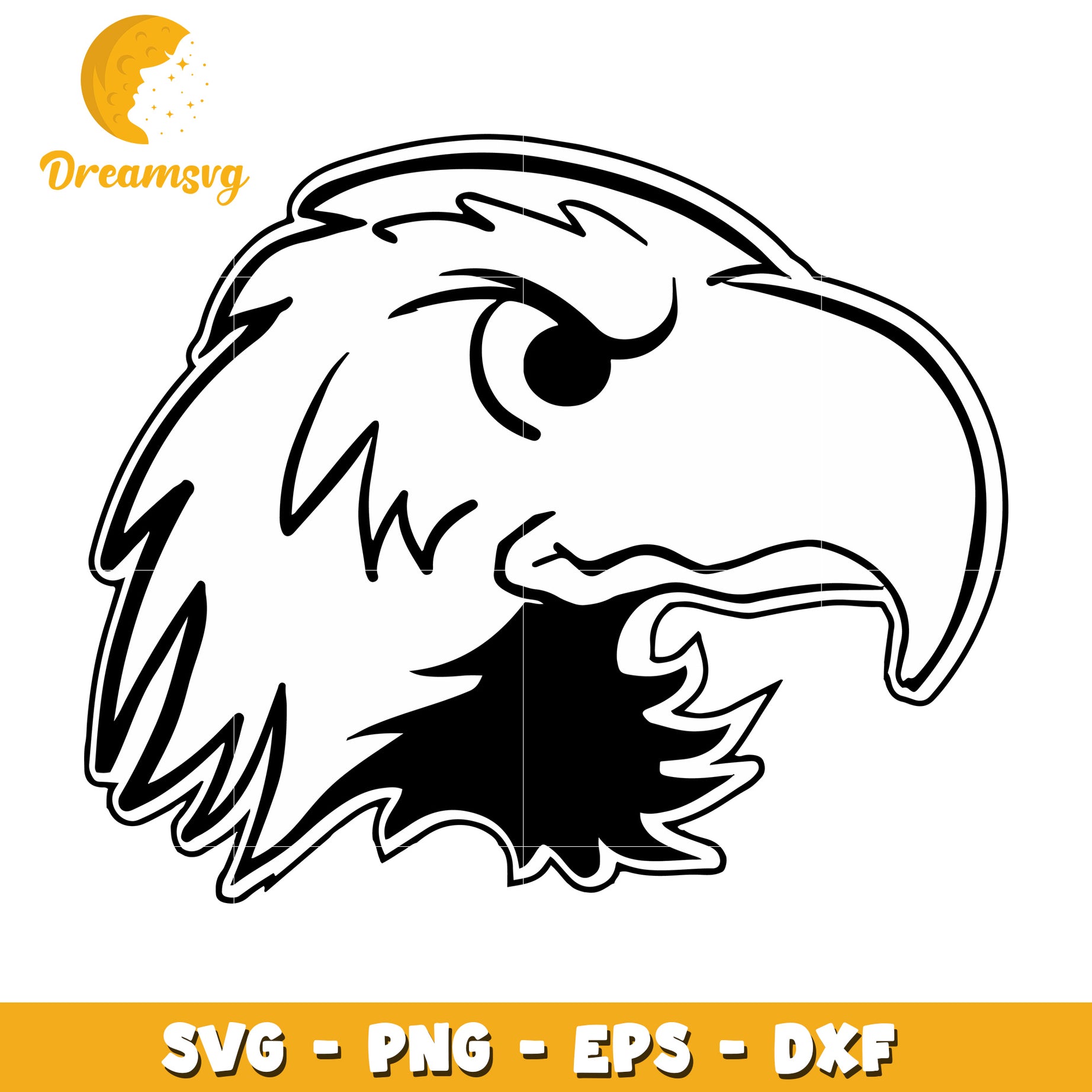 Eagle Head SVG PNG EPS DXF Cut File