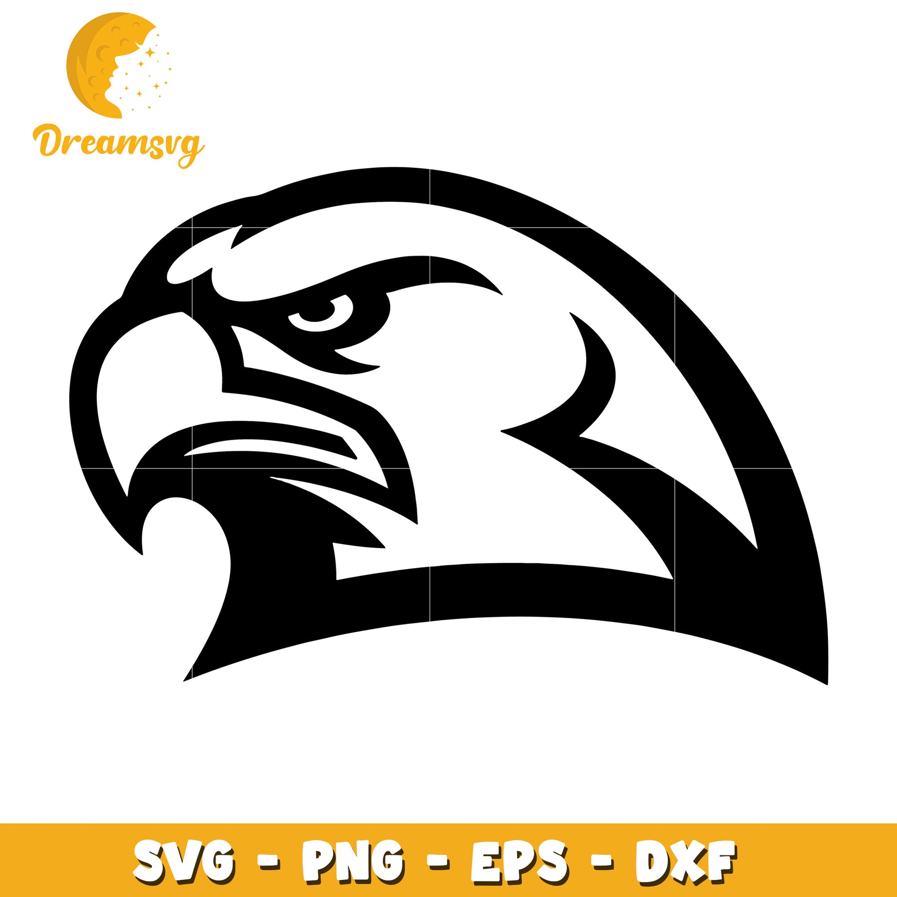 Eagle Head Silhouette SVG Design for Creative Projects