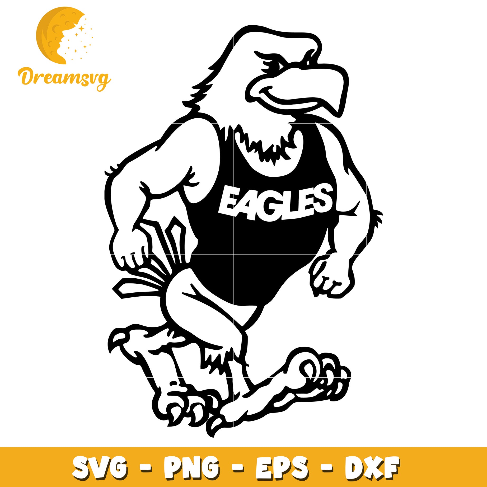 Eagle Mascot SVG PNG EPS DXF Cut File