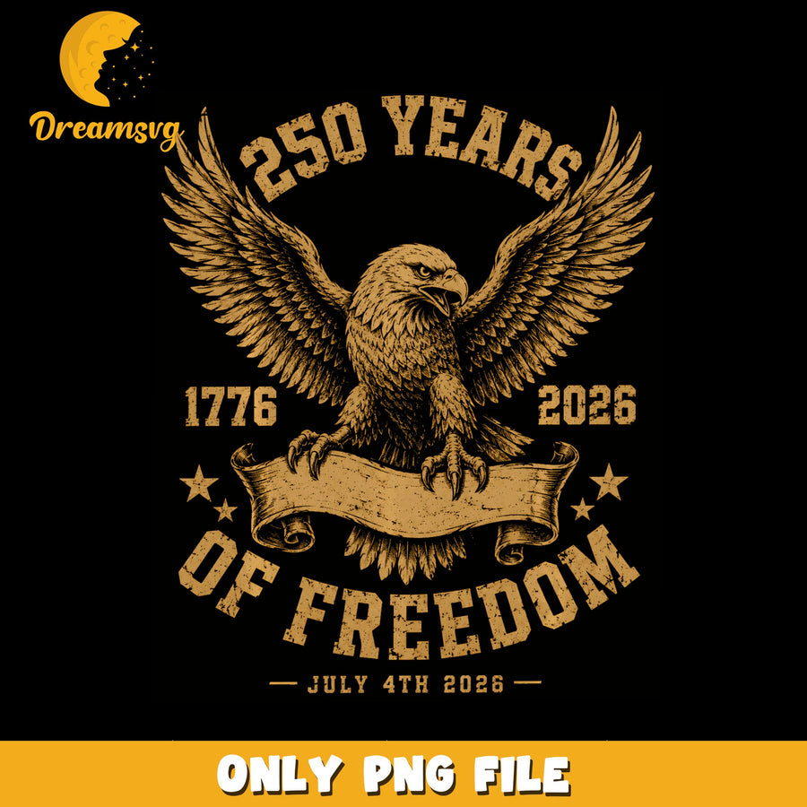 Eagle Freedom PNG, 250 Years Celebration, July 4th PNG