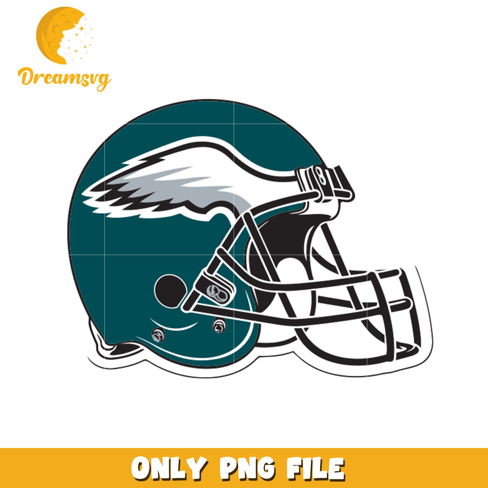 Eagles Football Helmet PNG for Graphic Design Use