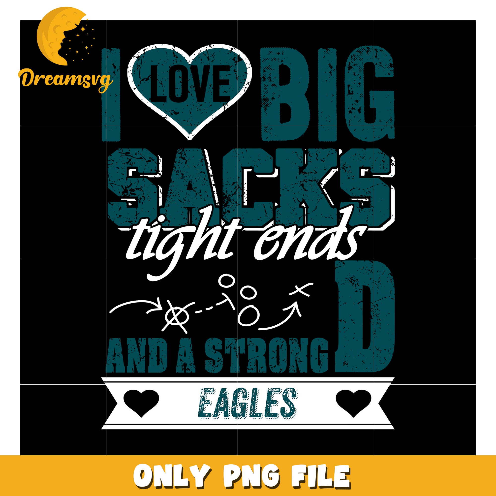 Eagles Football PNG Big Sacks Tight Ends