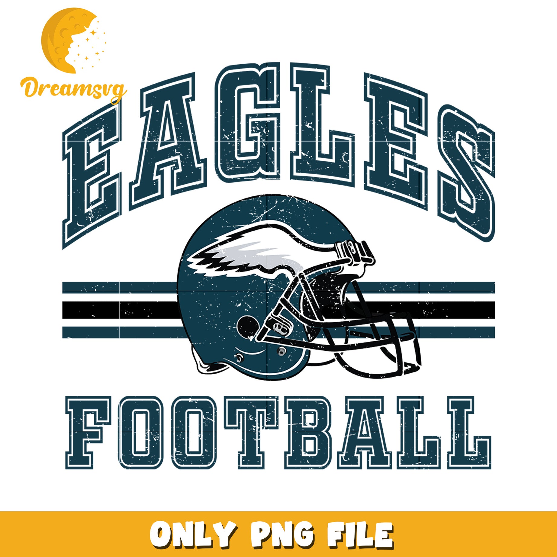 Eagles Football Vintage Style PNG Graphic Design