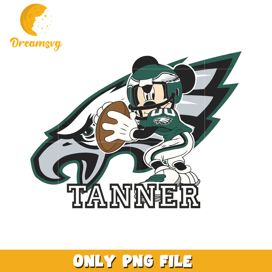 Eagles Mascot Football Player PNG Design File