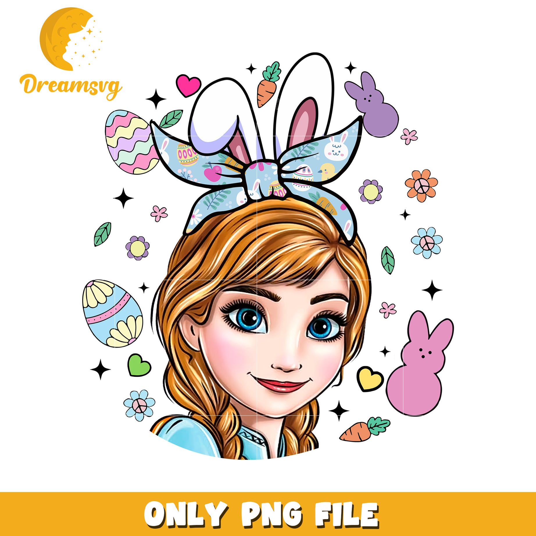 Easter Anna PNG Sublimation Design