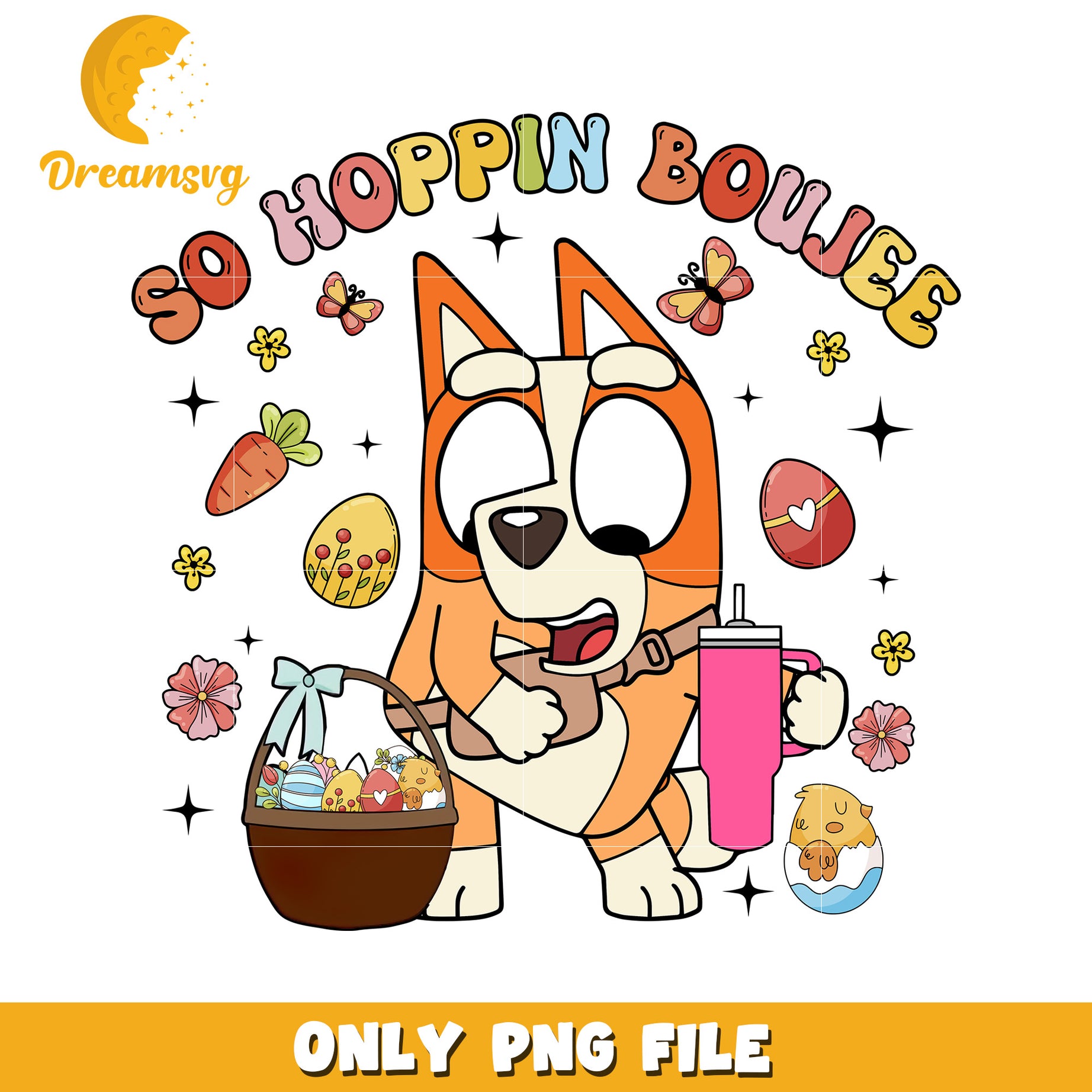 Easter Bluey PNG Clipart