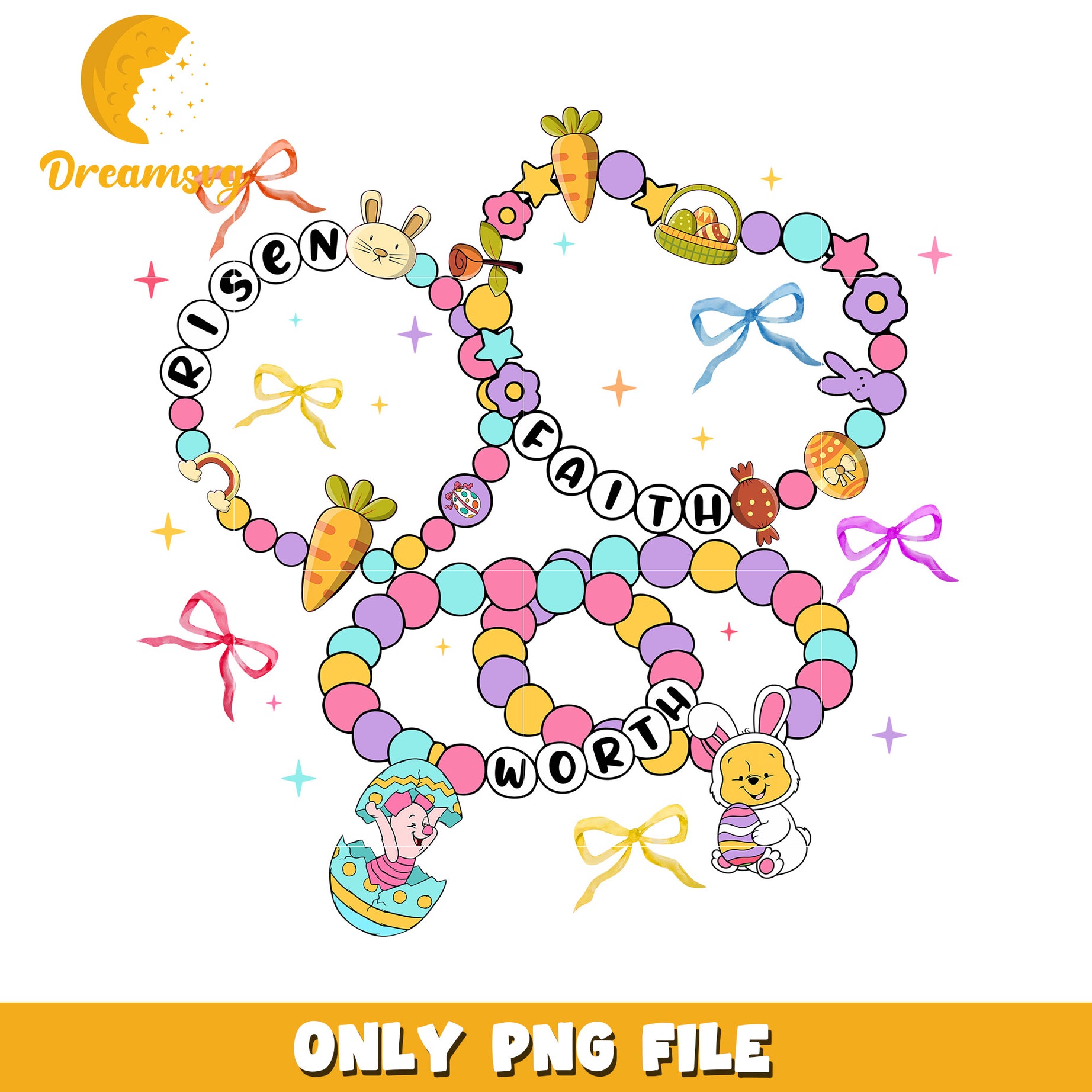 Easter Bracelet PNG Risen Faith Worth