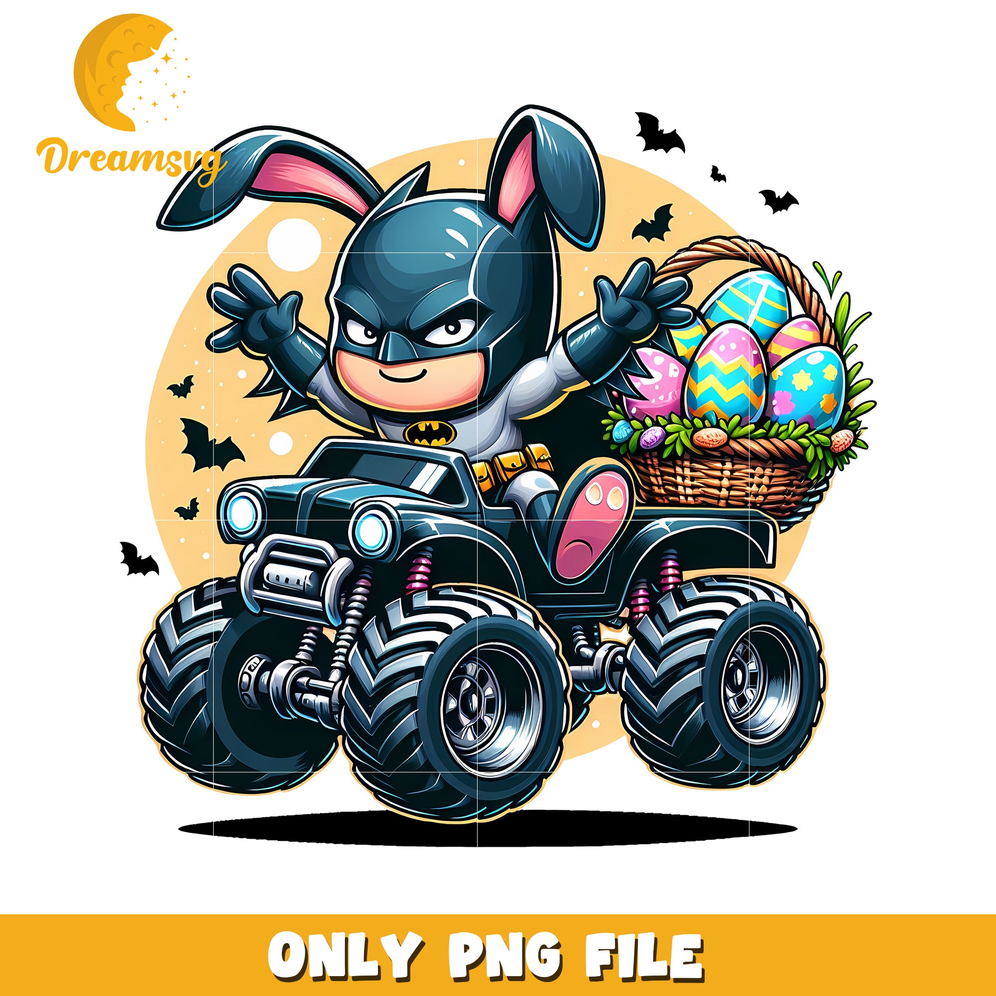 Easter Bunny Batman Monster Truck PNG