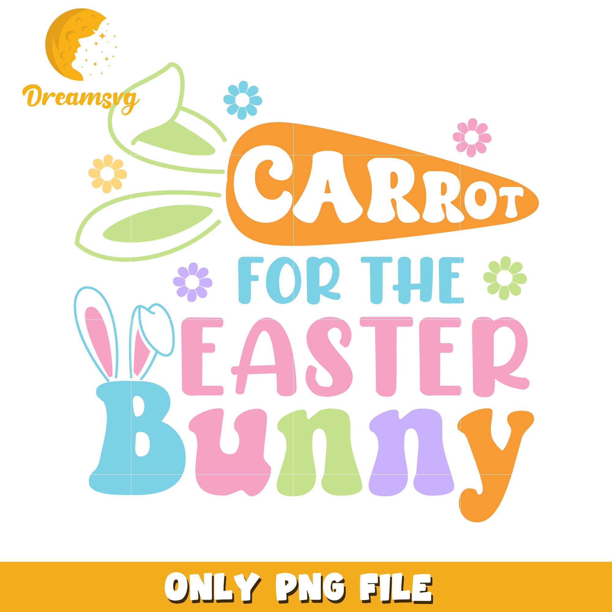 Easter Bunny Carrot PNG Design