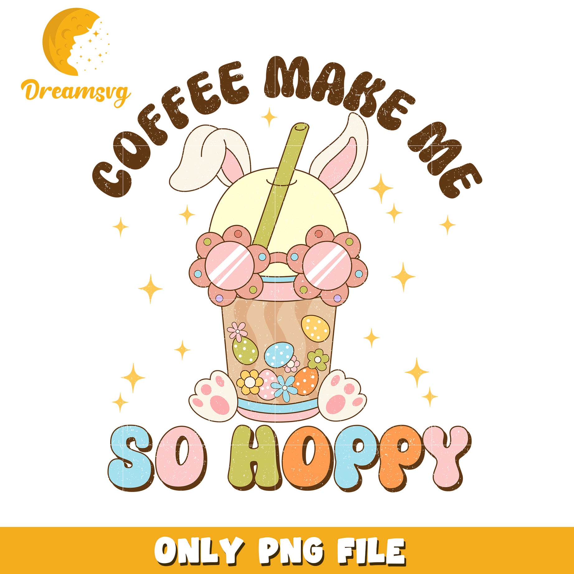 Easter Bunny Coffee PNG So Hoppy!