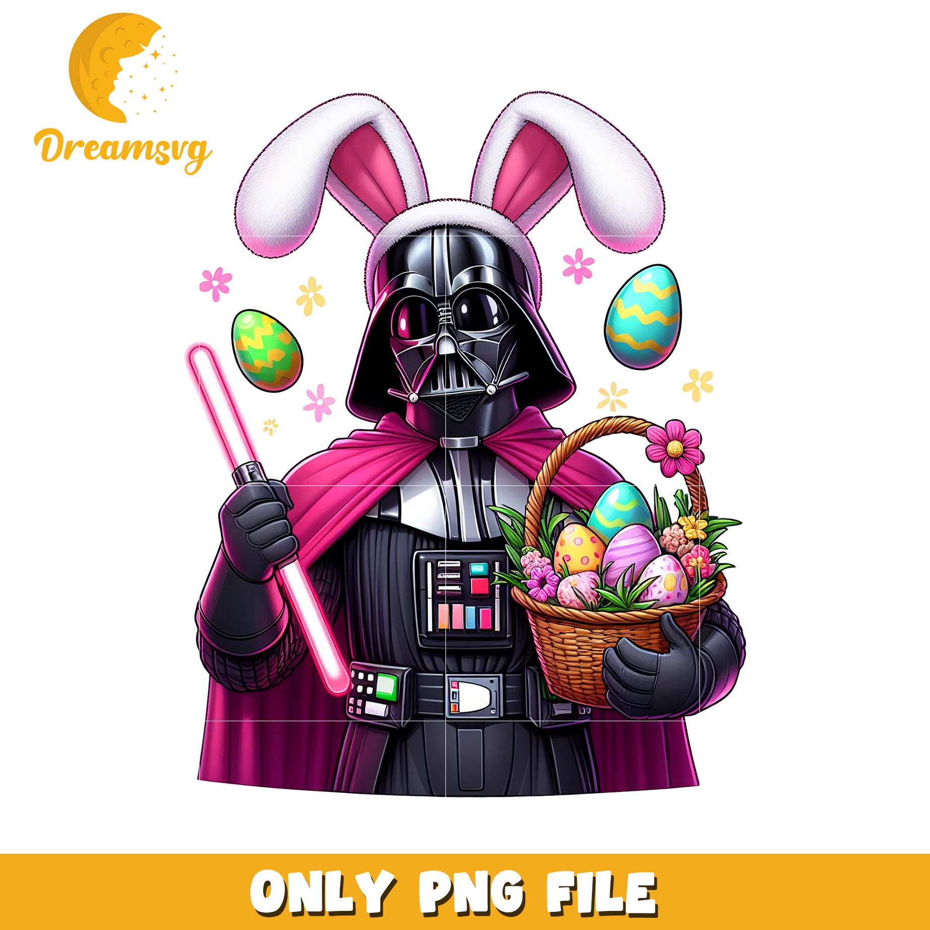 Easter Bunny Darth Vader PNG Fun Holiday Design Download