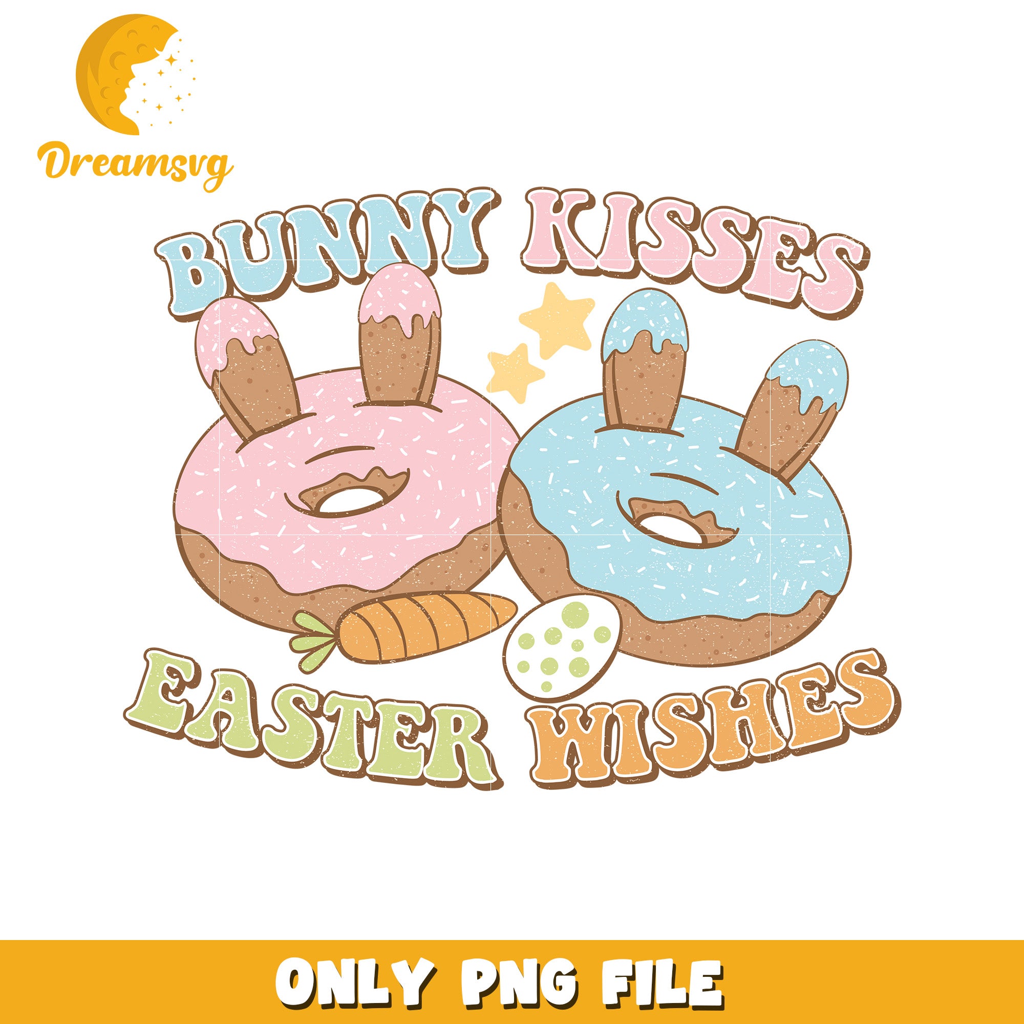Easter Bunny Donuts PNG Cute Easter Design