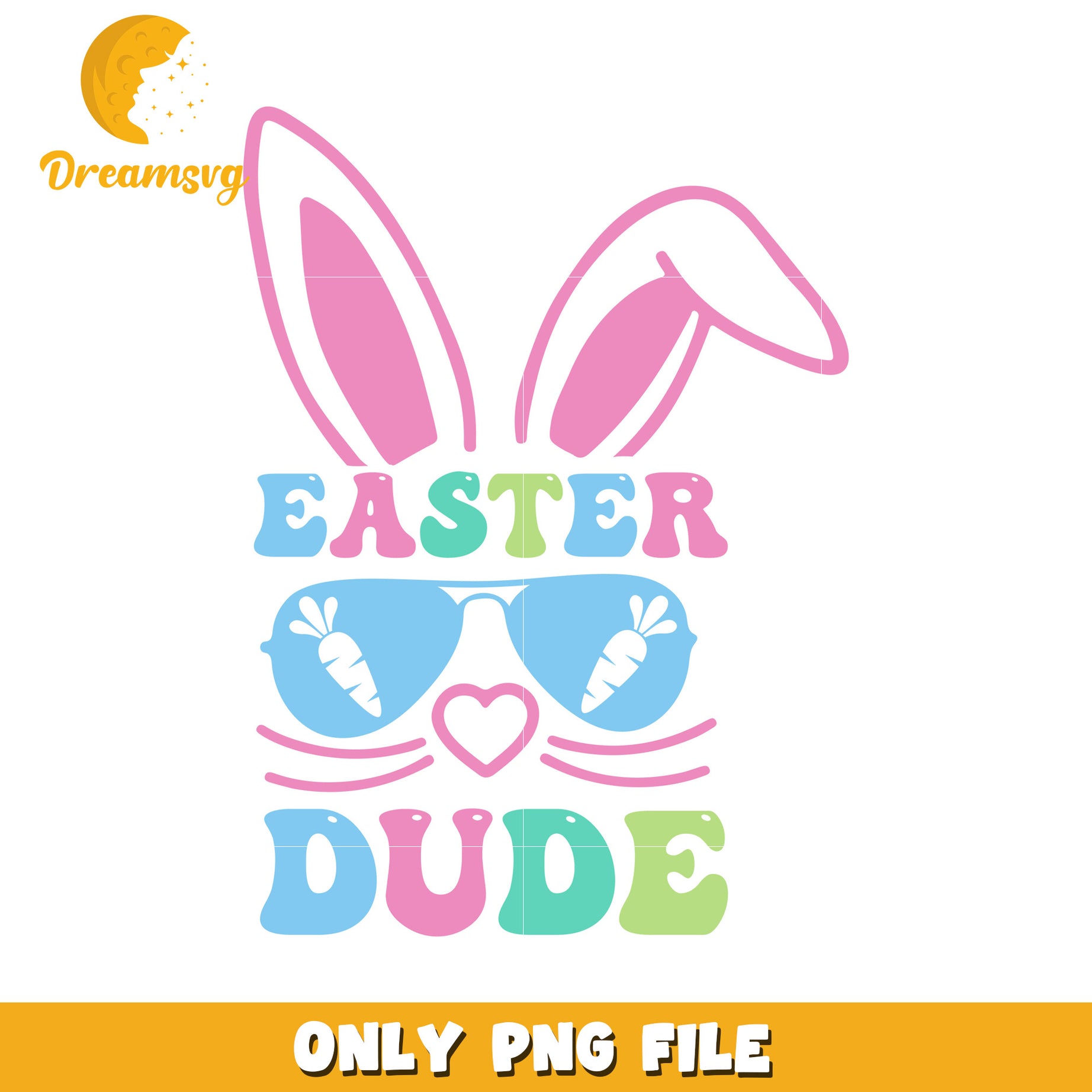 Easter Bunny Dude PNG Design