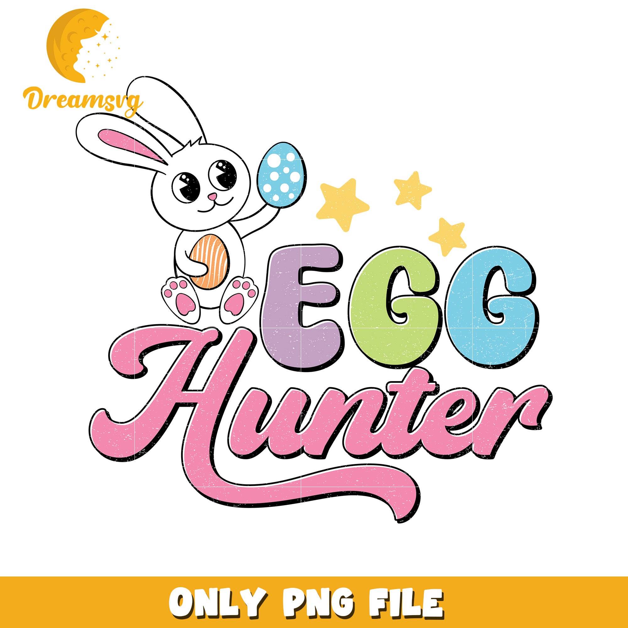 Easter Bunny Egg Hunt PNG Design