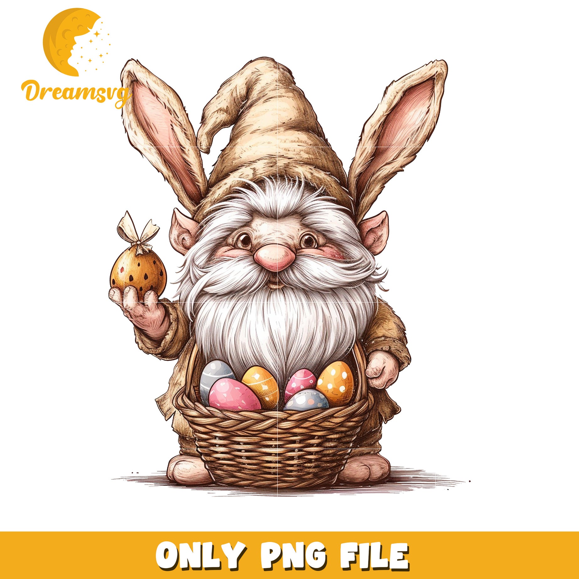 Easter Bunny Gnome PNG Clipart