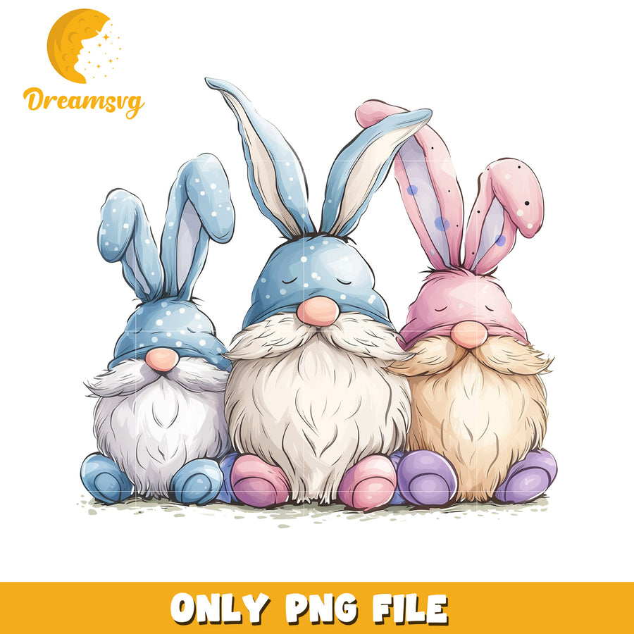 Easter Bunny Gnomes PNG Download