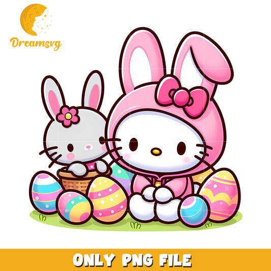 Easter Bunny Hello Kitty PNG Clipart