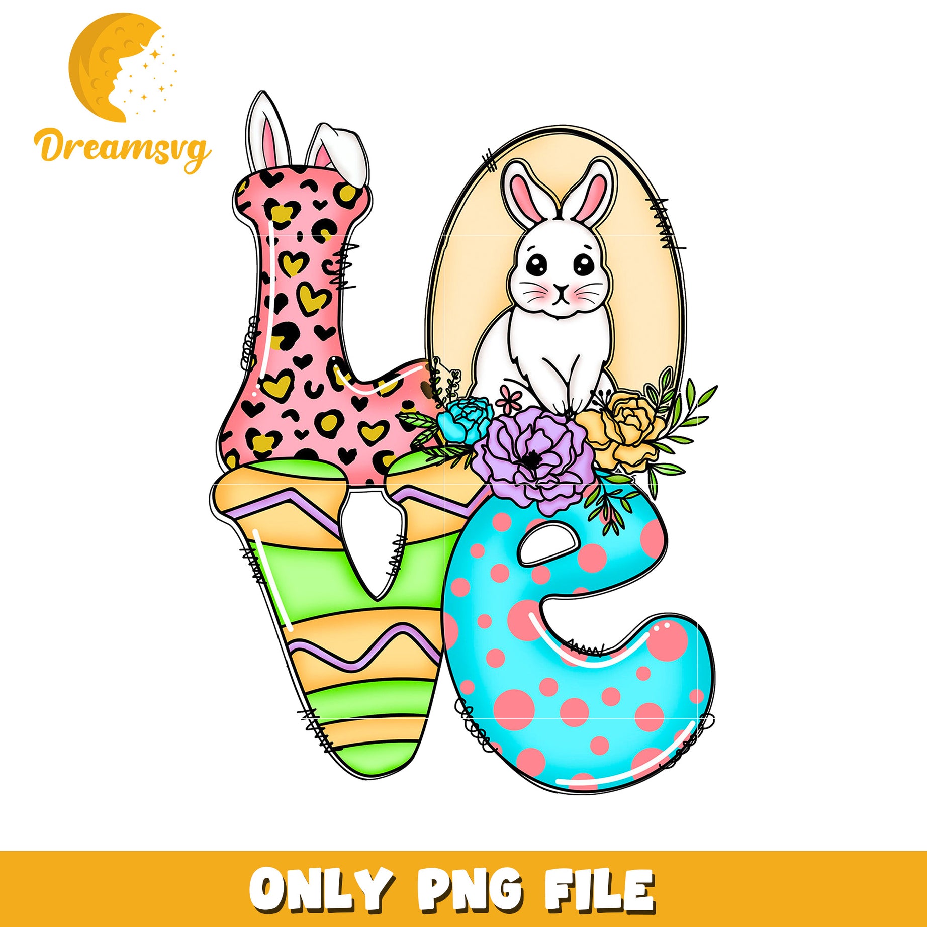 Easter Bunny Love PNG Design