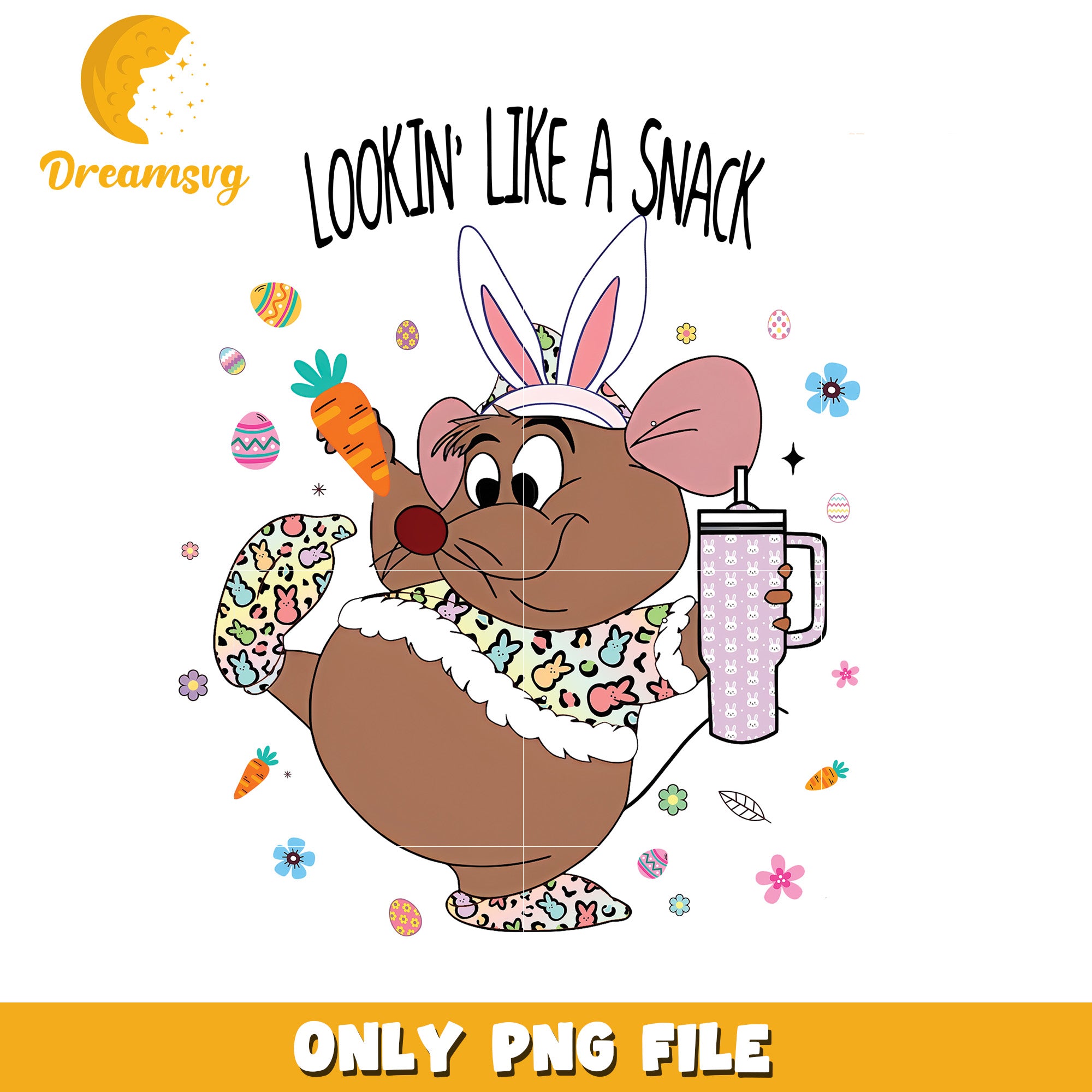 Easter Bunny Mouse PNG Cute Cartoon Graphic
