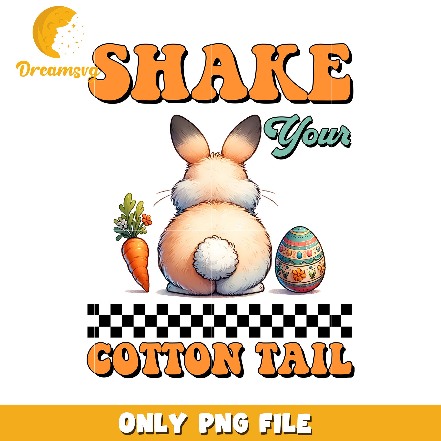 Easter Bunny PNG Shake Your Cotton Tail
