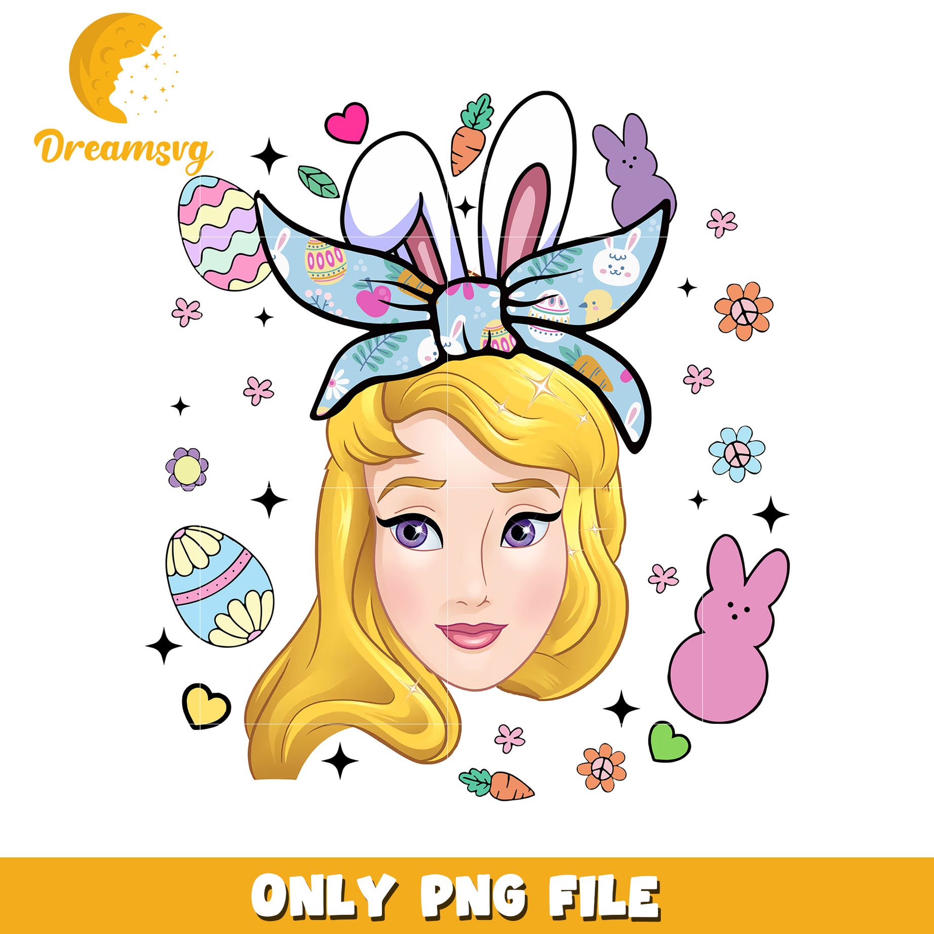 Easter Bunny Princess PNG Design