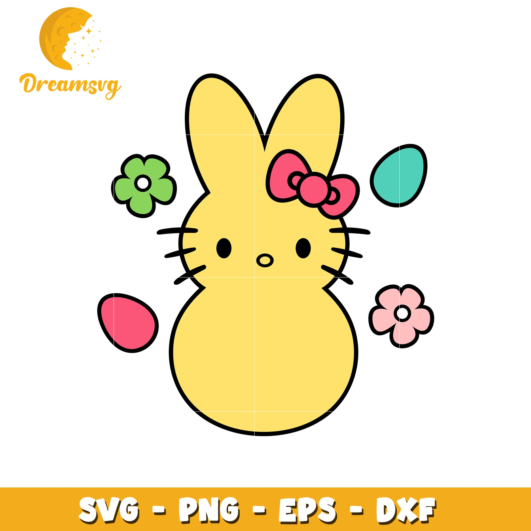 Easter Bunny SVG PNG EPS DXF Cut File