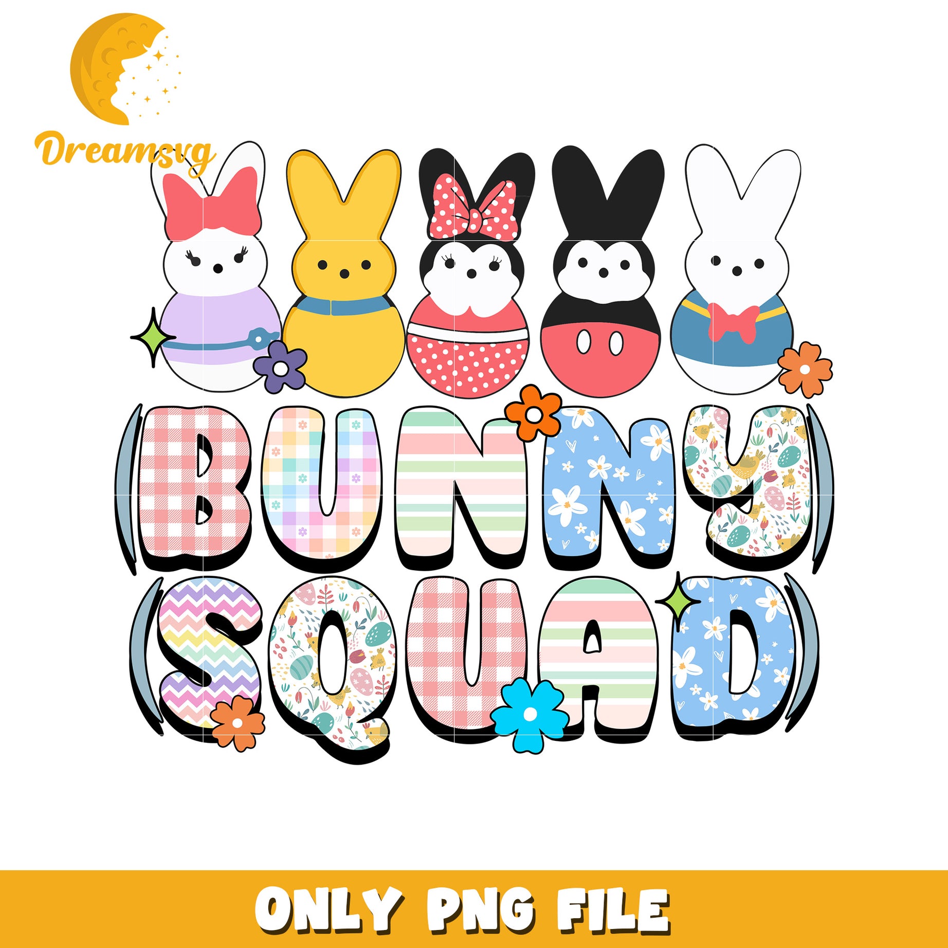 Easter Bunny Squad PNG Design