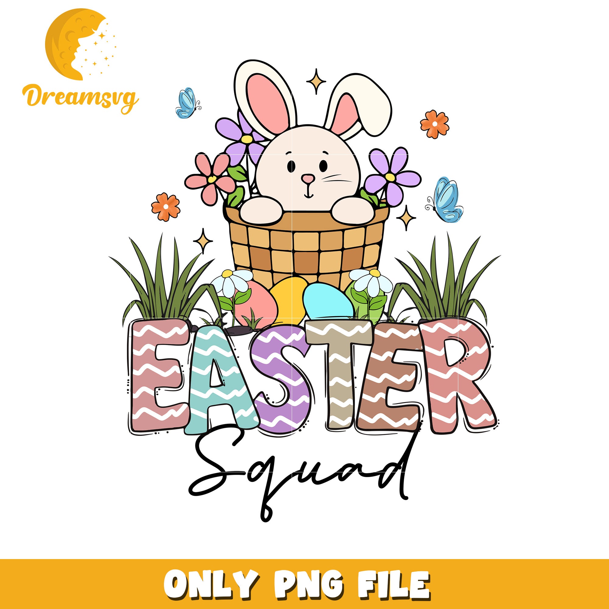 Easter Bunny Squad PNG Image