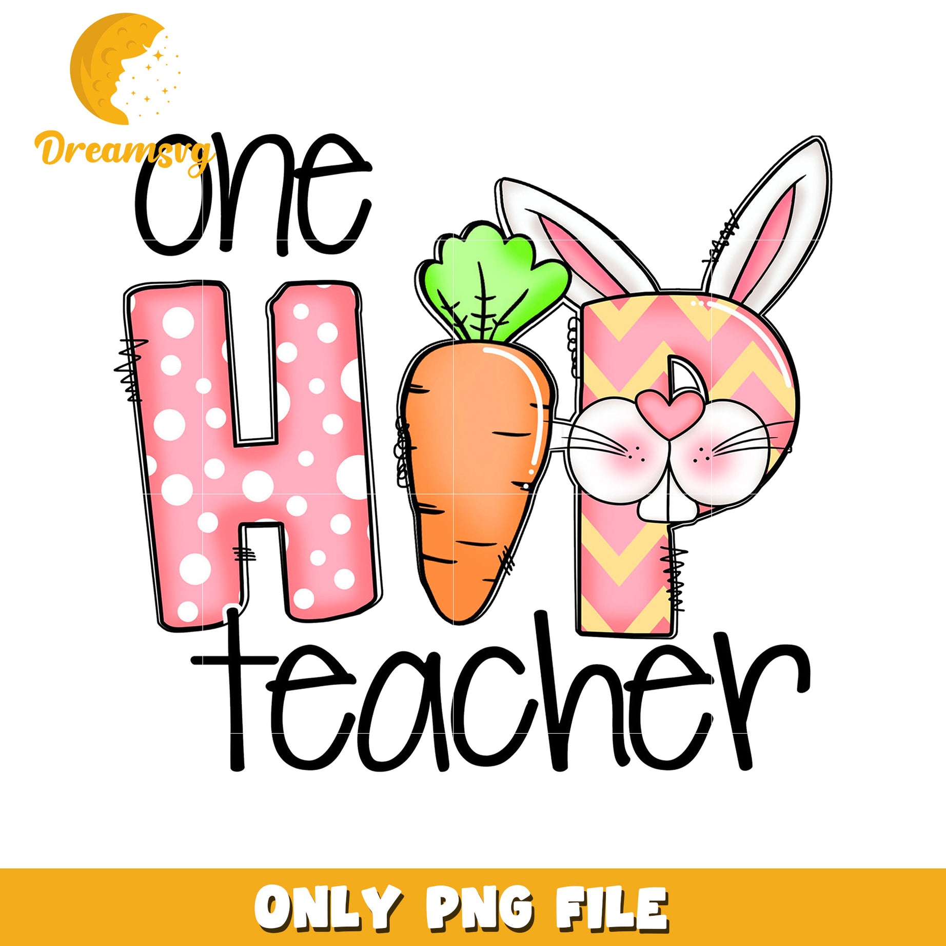 Easter Bunny Teacher PNG Design