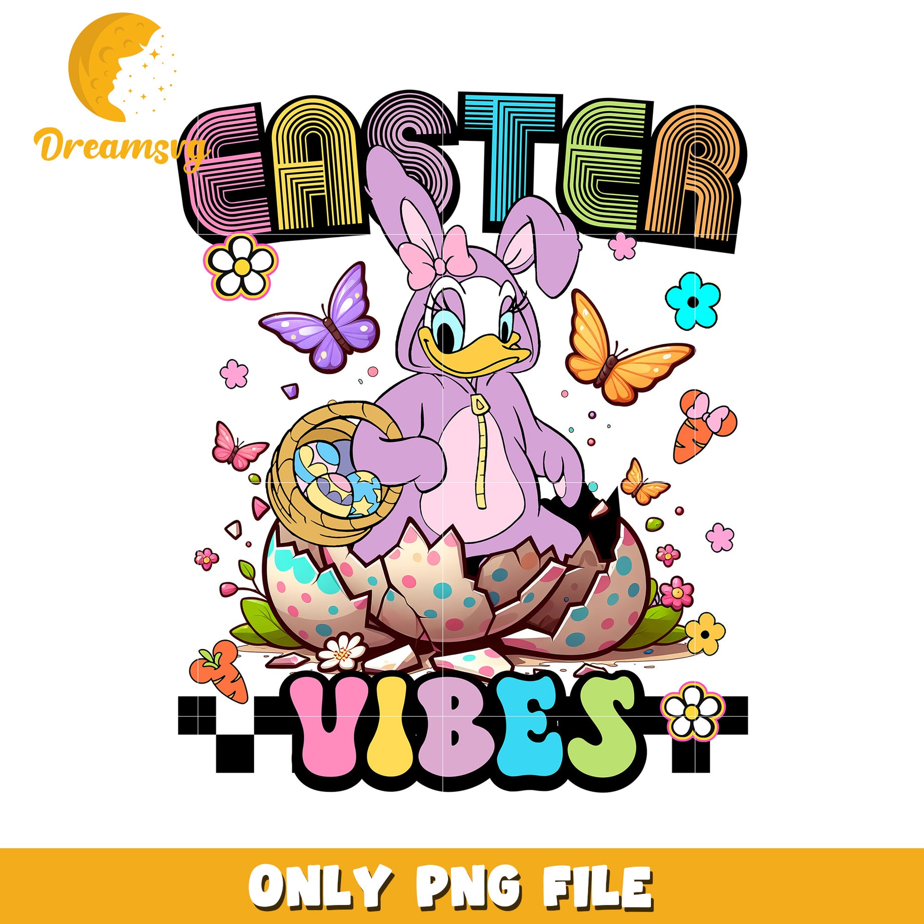 Easter Bunny Vibes PNG Design