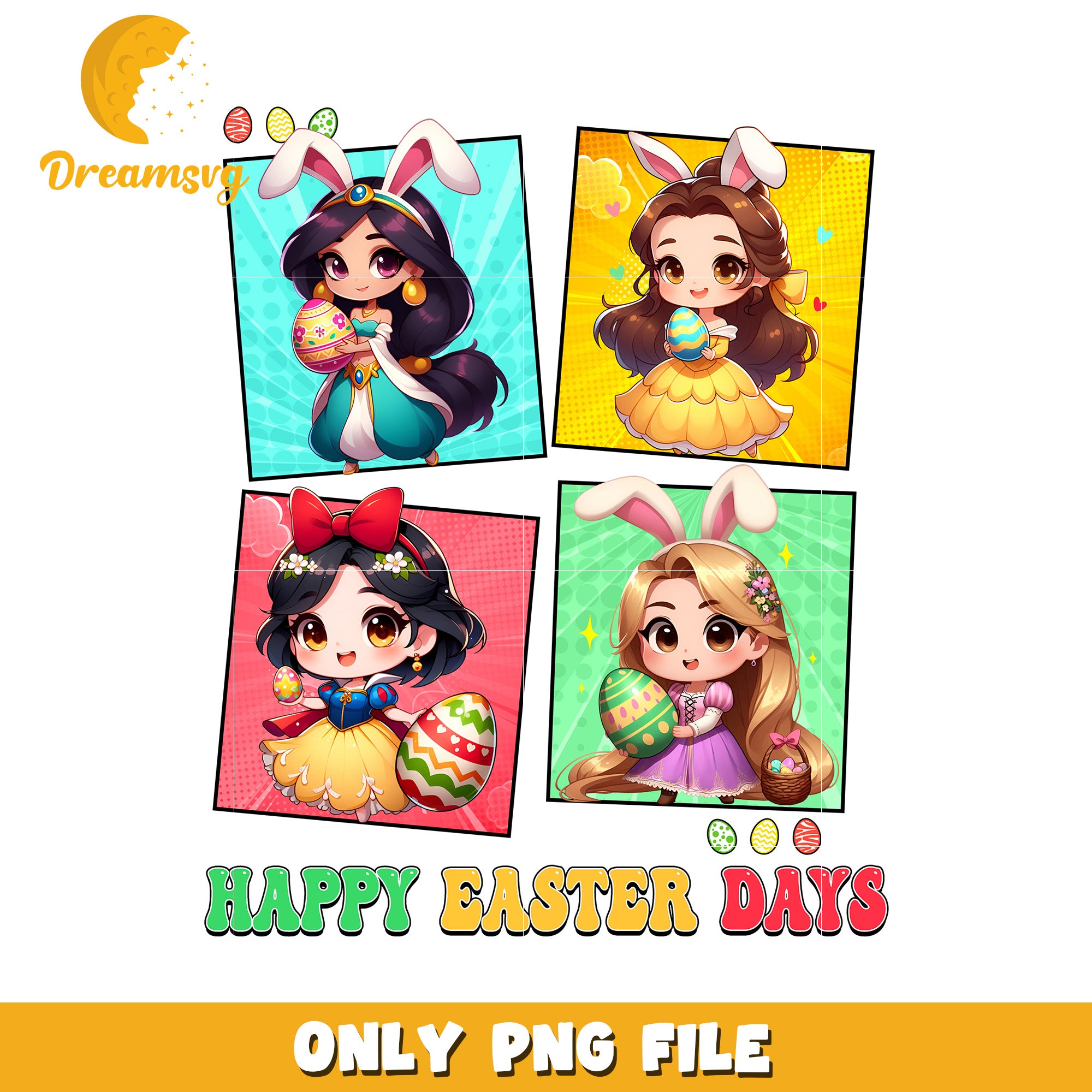 Easter Disney Princesses PNG Image