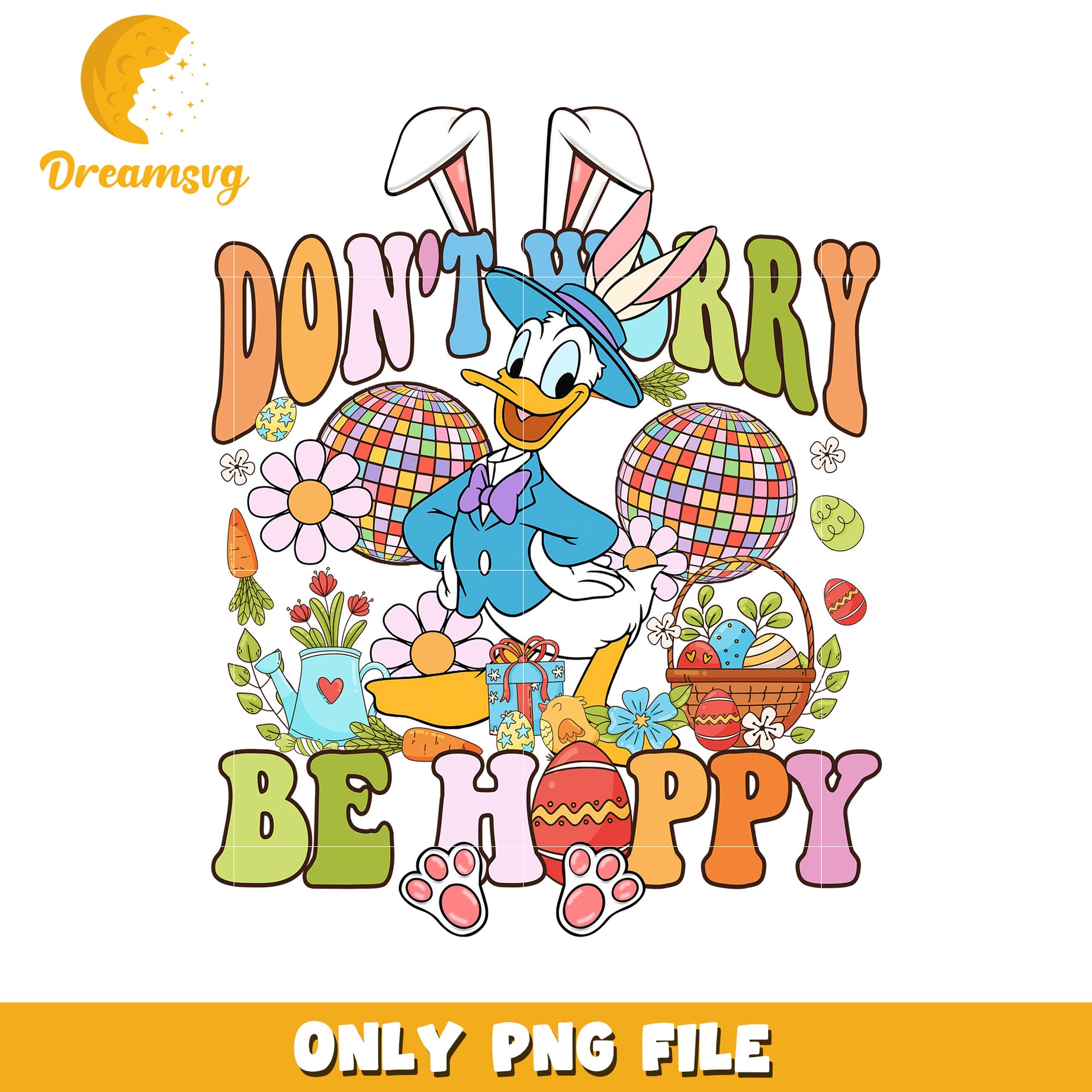 Easter Donald Duck PNG Design