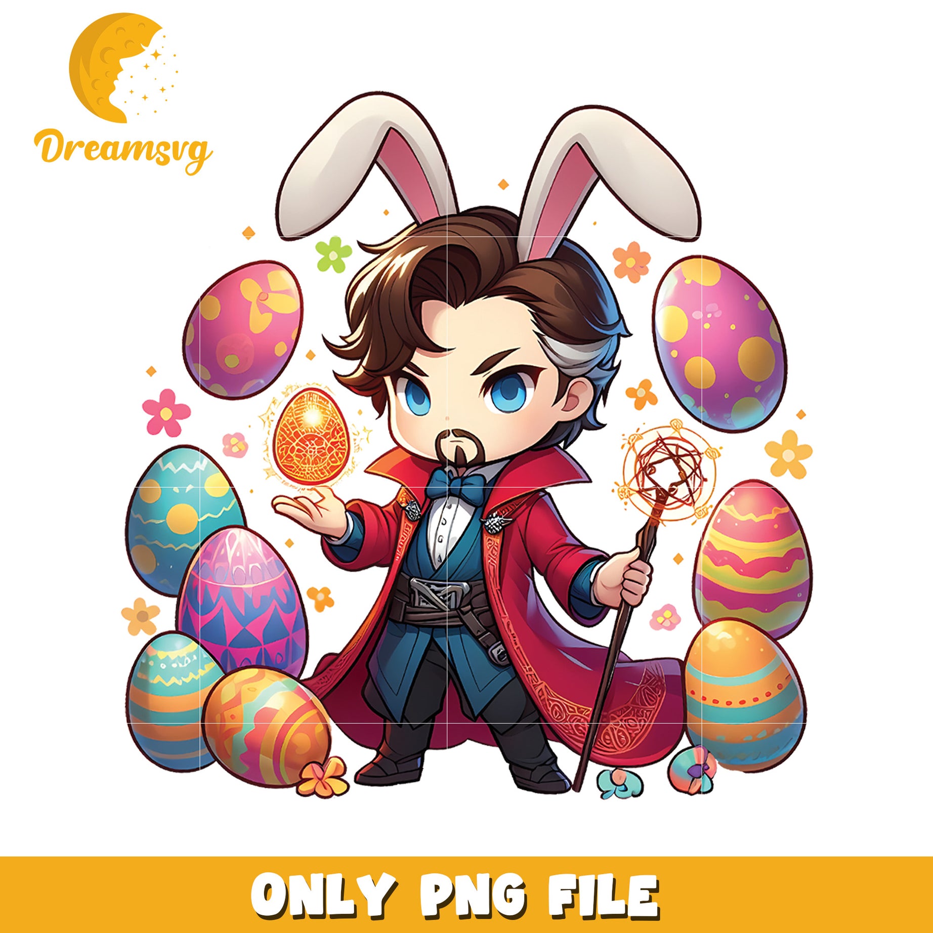 Easter Dr Strange PNG Cute Bunny Sorcerer